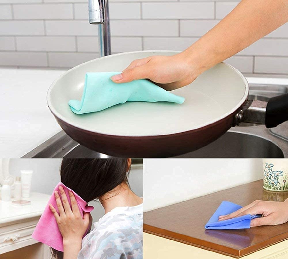 **HONESTUM Microfiber Cleaning Cloths - Super Absorbent, Reusable Magic Towels for Car Detailing, Kitchen & Home Cleaning (3-Pack) - Perfect for Dusting, Wiping & Polishing Surfaces**