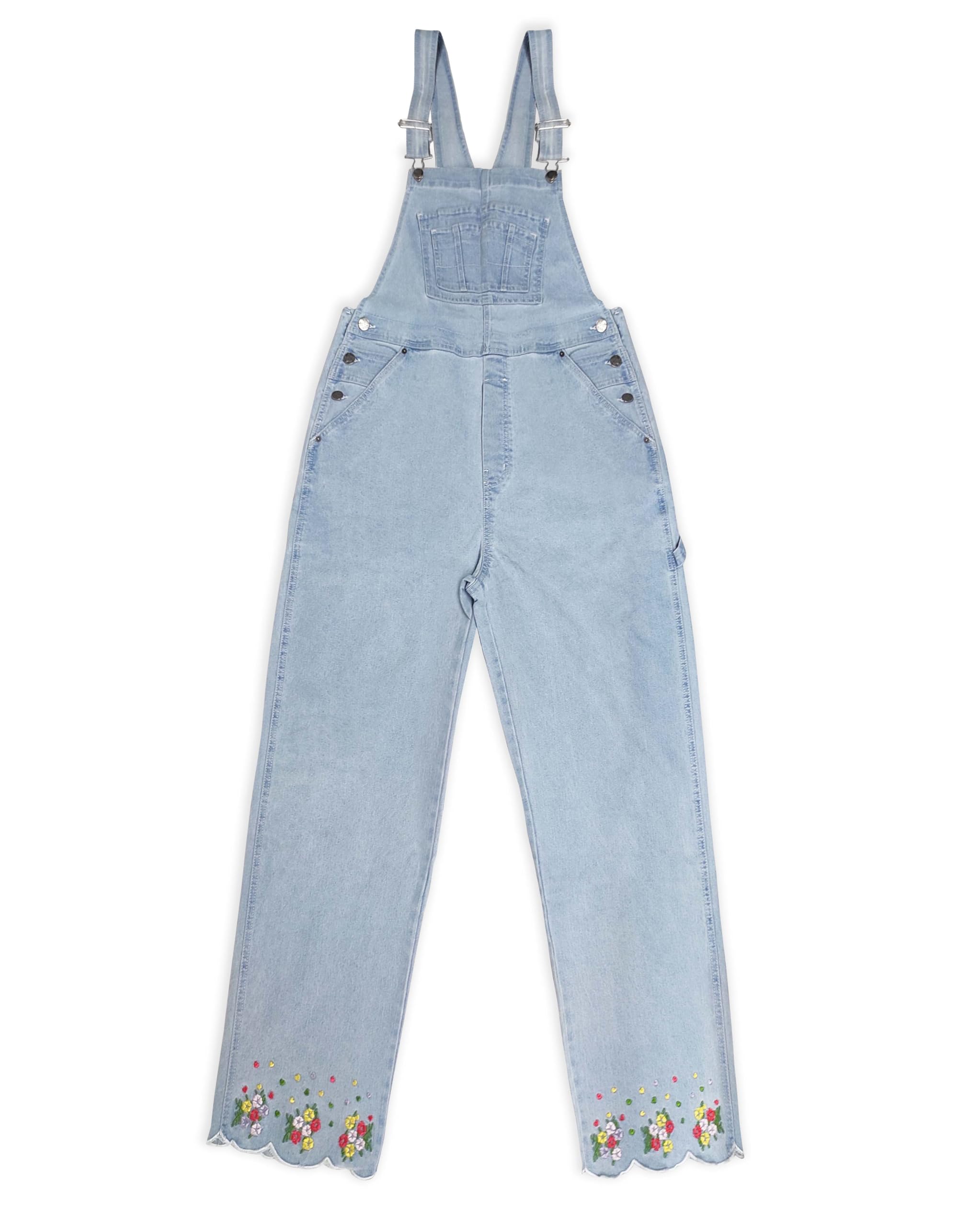 Women's Stretch Denim Jumpsuit Overalls - Super Comfy & Stylish Hybrid Design for Casual Wear, Work & Outdoor Activities