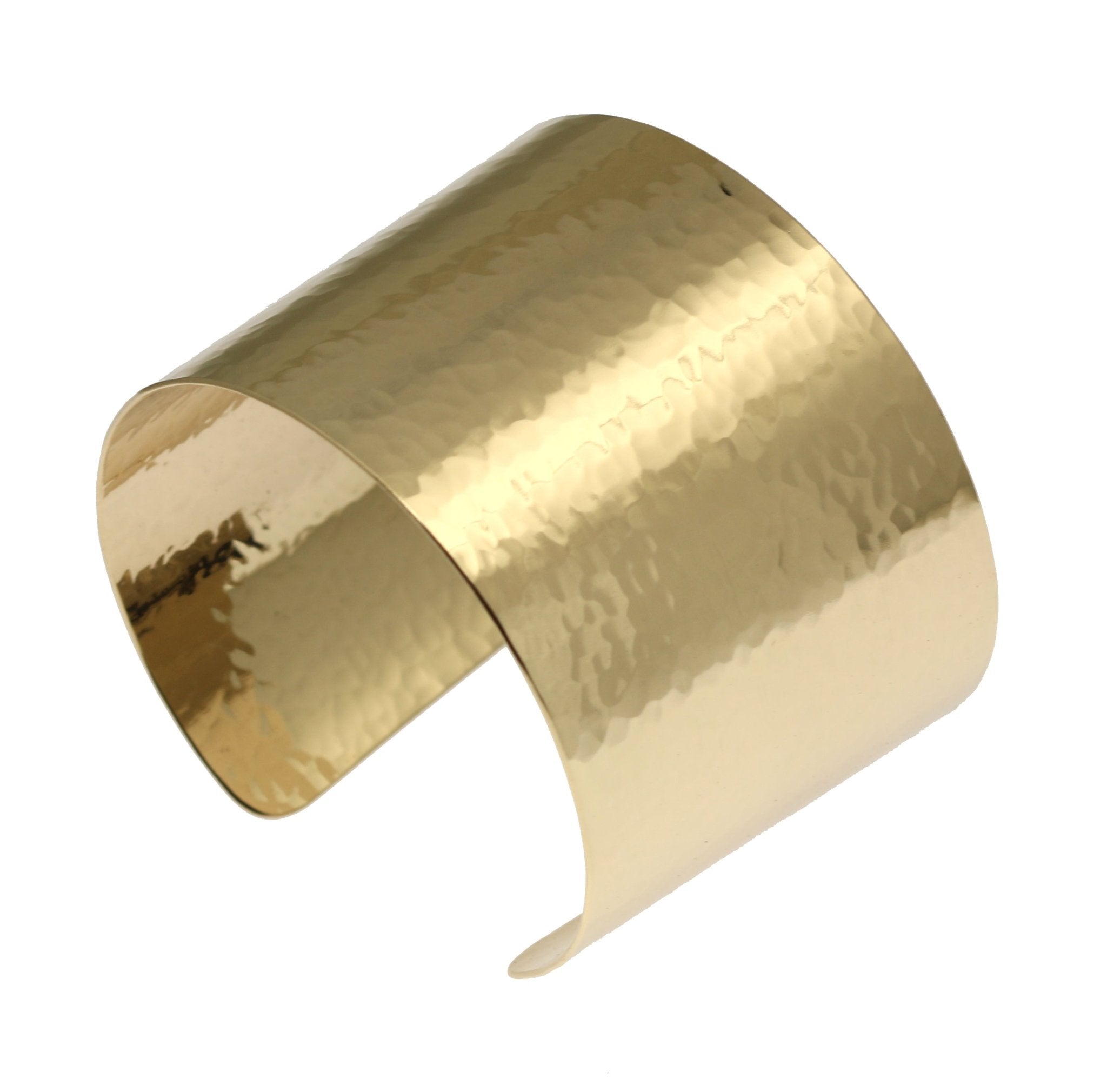 1 3/4 Inch Wide Hammered 14K Gold Filled Cuff Bracelet for Women - Elegant Stackable Bangle for Everyday Wear, Parties & Special Occasions