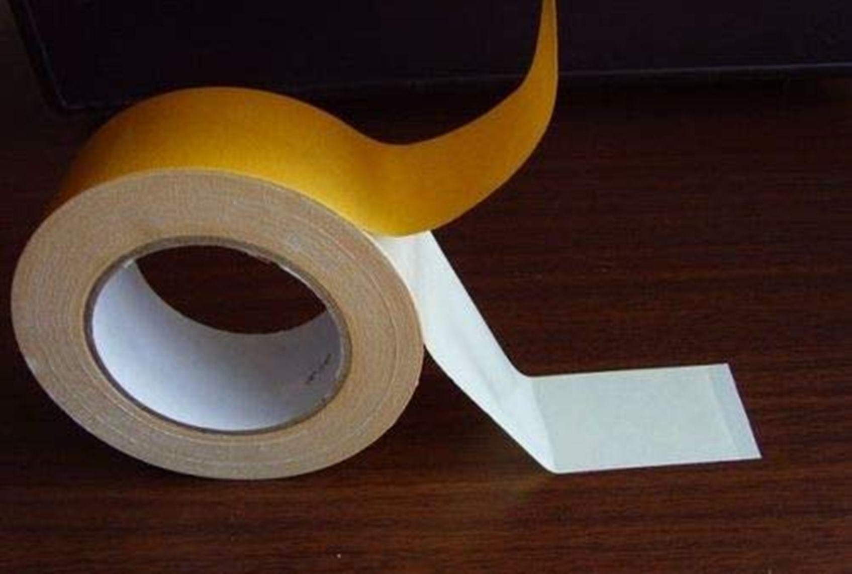 BLUSHIA Double Sided Hair Wig Tape - Strong Hold Yellow Adhesive for Hair Patch & Toupee (25 Meter Roll) - Perfect for Hair Extensions, Cosplay & Daily Wear