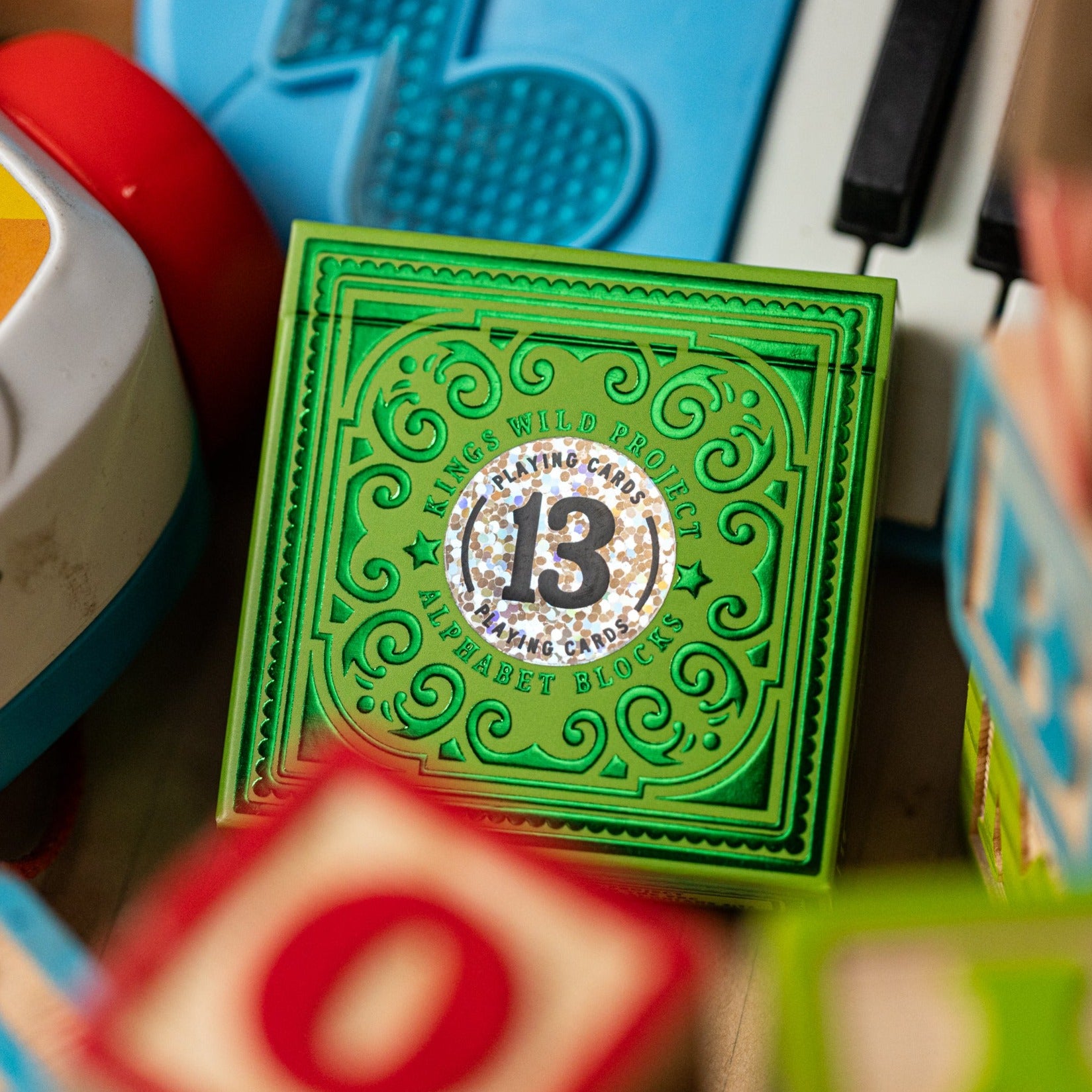 Green Alphabet Blocks for Kids - Educational Wooden ABC Toy for Toddlers & Preschoolers - Perfect for Learning Letters, Spelling & Early Childhood Development - Great for Home, Classroom & Playroom