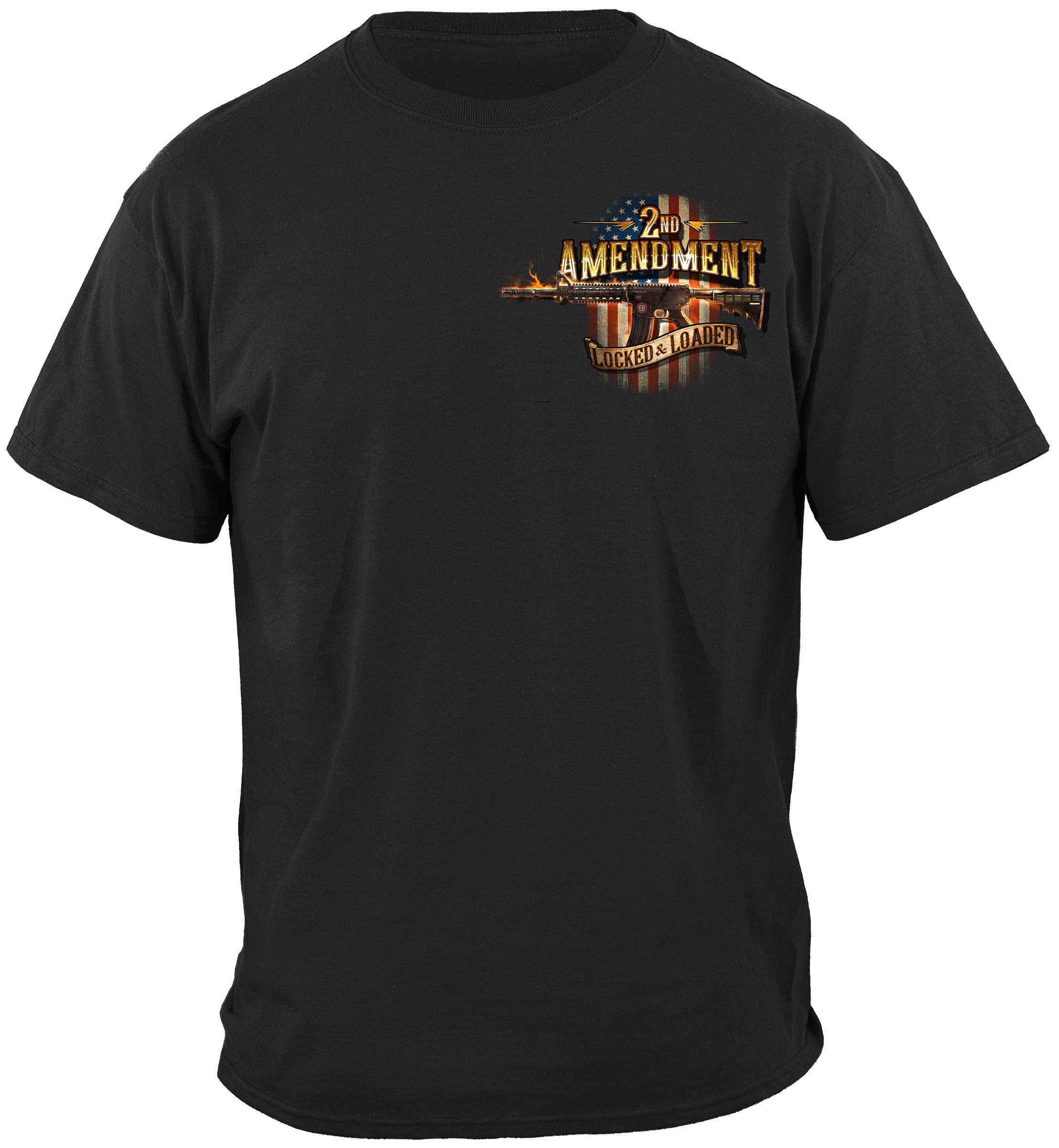 2nd Amendment T-Shirts for Men - Patriotic Gun Rights Shirt with American Flag Design | RN2259 | Perfect for Shooting Ranges, Political Rallies & Constitutional Rights Support