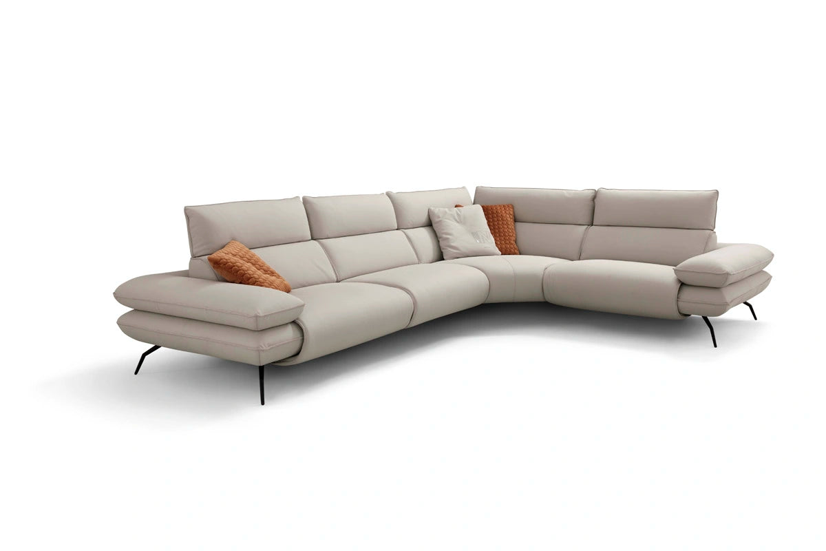 INCANTO I861 4-Piece Sectional Sofa Set - Modern L-Shaped Couch with Chaise for Living Room, Family Room & Apartment