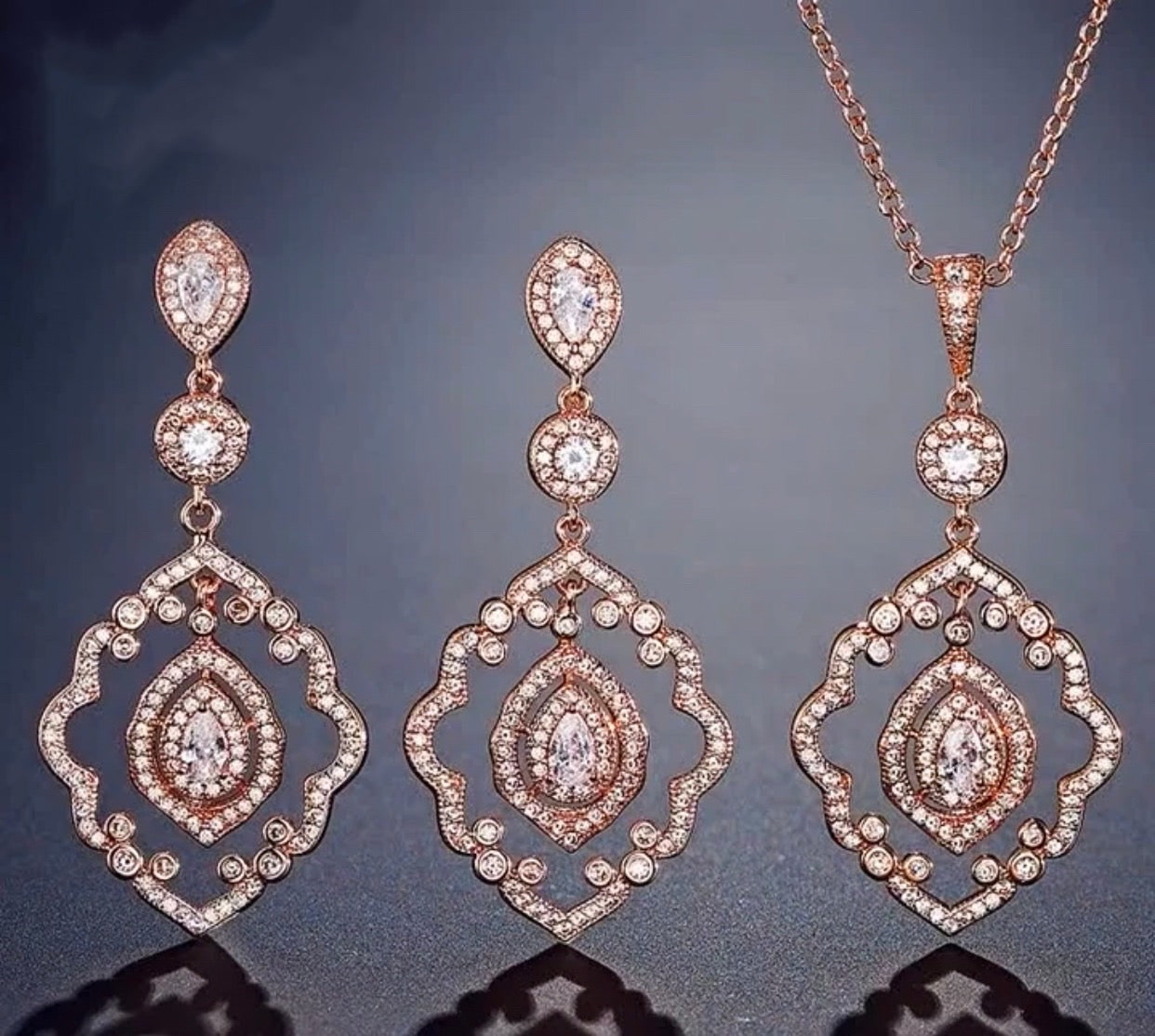 JORDAN Simulated Diamond Cluster Drop Earrings for Women – Elegant Cubic Zirconia Dangle Earrings for Party, Wedding & Evening Wear
