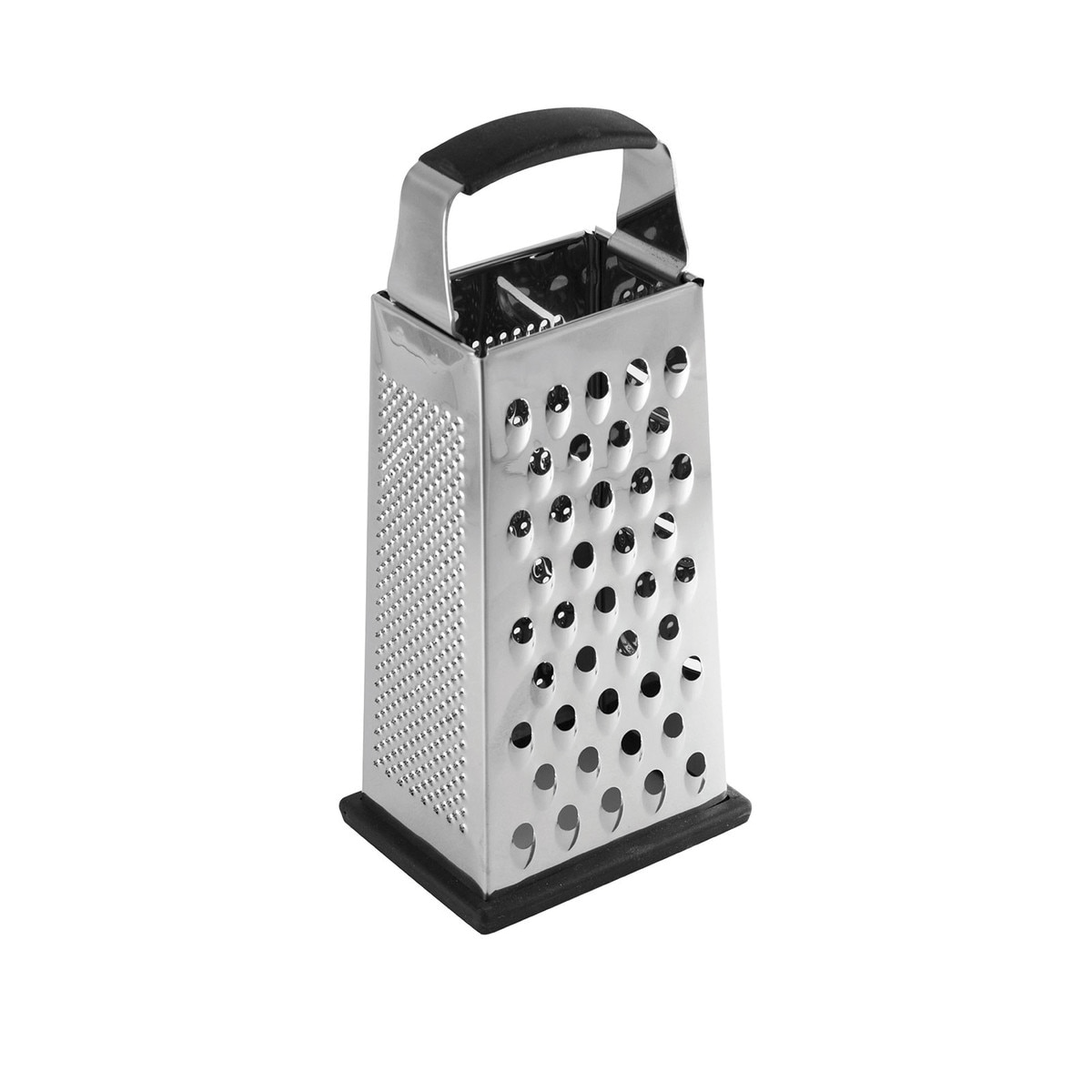 Tablecraft Tapered 4-Sided Box Grater - Large Stainless Steel Cheese & Vegetable Shredder for Kitchen, Cooking & Meal Prep