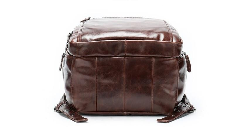 Premium Men's Brown Leather Backpack - Stylish & Durable Travel Laptop Bag for Work, Business & College - Perfect for Commuting & Everyday Use