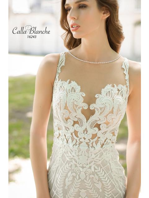 Calla Blanche Victoria 16243 Sample Wedding Gown – Elegant Lace Bridal Dress for Church Ceremony & Formal Events