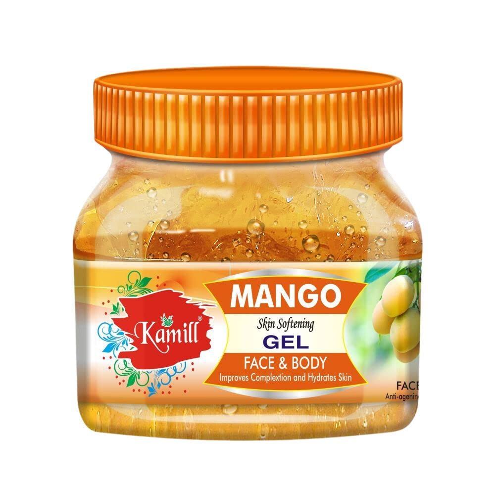 Kamill 99% Pure Mango Gel for Face & Body - 500g | Natural Skincare for Glowing Skin | Paraben-Free, Vegan Formula for Men & Women | Hydrating & Soothing Gel for Dry Skin, After Sun Care & Daily Moisturizing