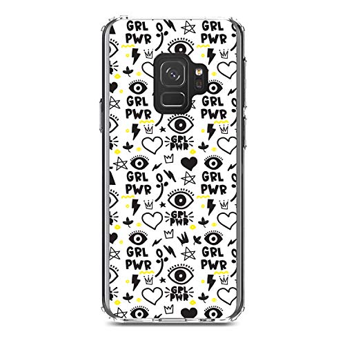 Girl Power - GRL PWR - Yellow Black On Clear Case