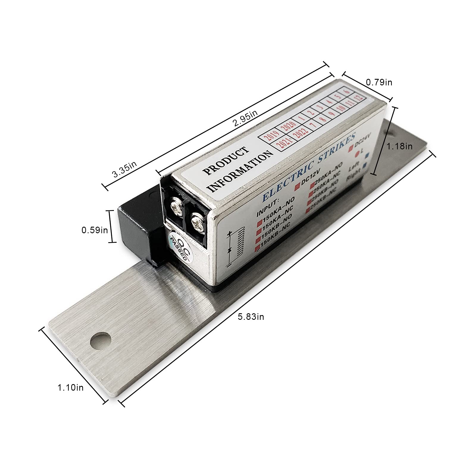 Olideauto 12V Electric Strike Lock - 550lbs Heavy Duty Fail Safe for Automatic Swing Door Openers | Indoor & Outdoor Use | Secure Access for Offices, Warehouses & Smart Homes