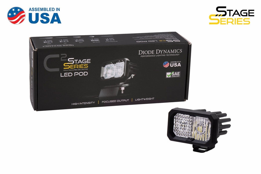Diode Dynamics Sport LED Spot Light Pod - ABL Single - High-Performance Off-Road Lighting for Trucks, ATVs & UTVs - Perfect for Night Driving, Camping & Outdoor Adventures