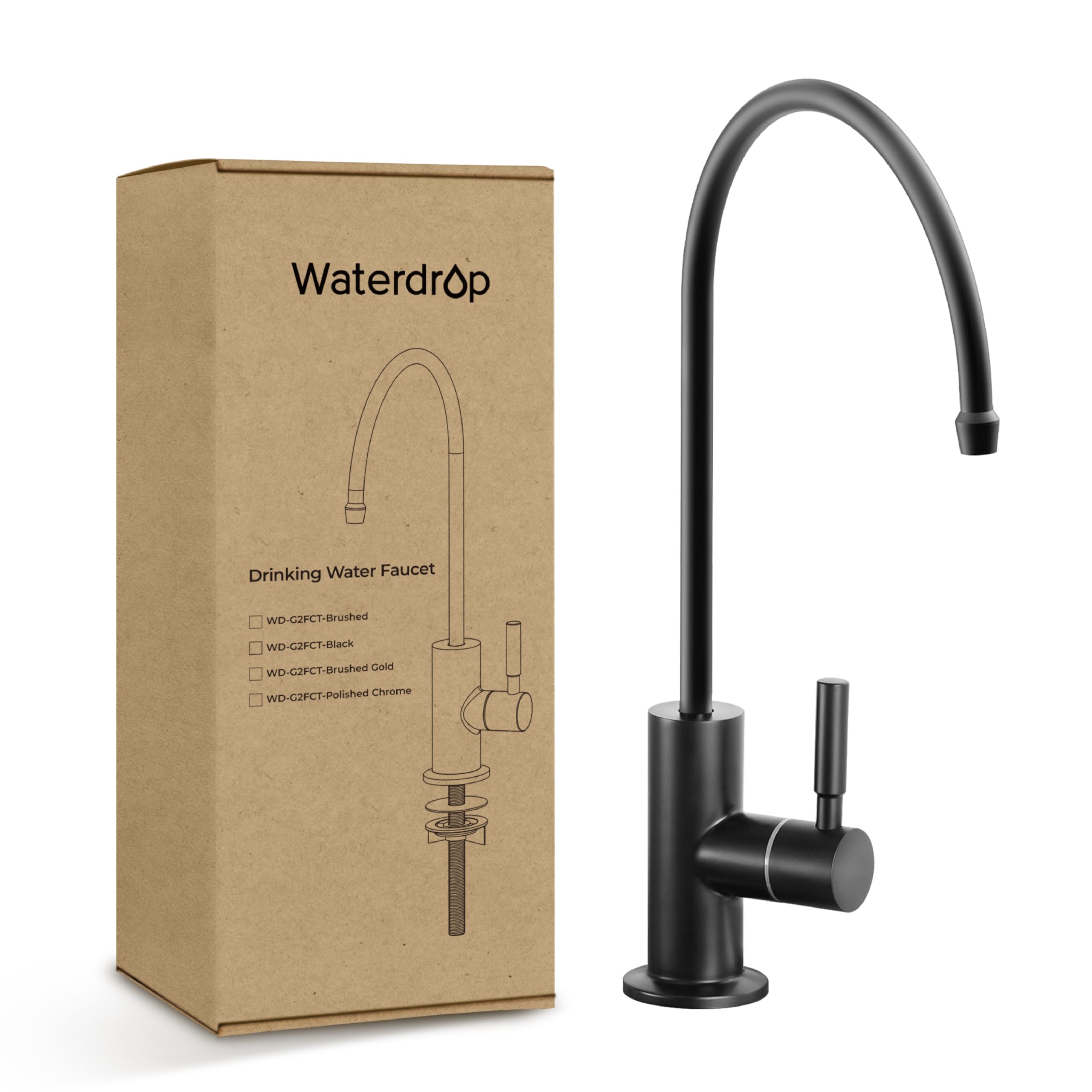 Premium Stainless Steel RO Water Faucet - Lead-Free Black Drinking Water Filter Faucet for Kitchen Sink | Reverse Osmosis System Compatible | Perfect for Clean Drinking & Cooking Water