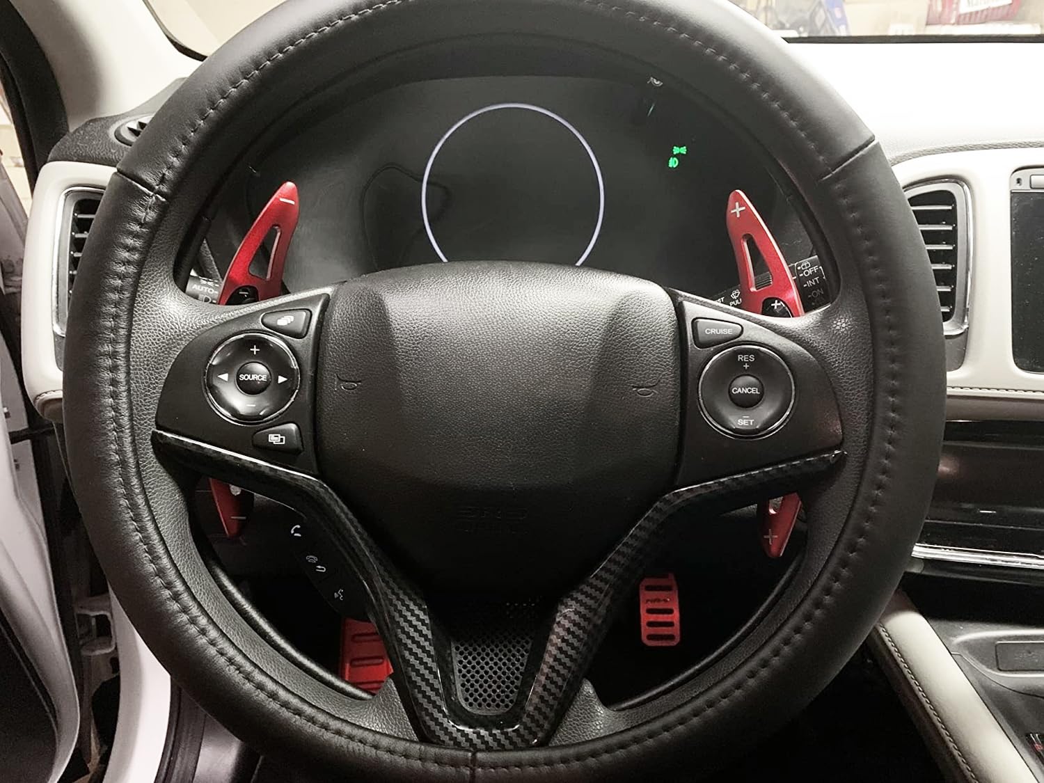 Red CNC Billet Aluminum Large Paddle Shifter Extensions for Honda HR-V Vezel & FIT Jazz - Upgrade Your Driving Experience (Perfect for Racing & Performance Enthusiasts)