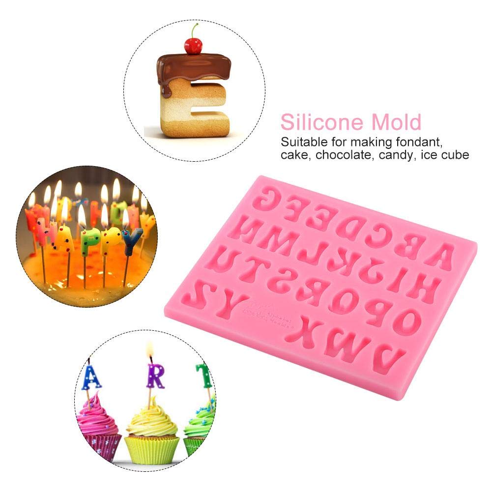 Premium Silicone Letter Molds for Candy, Cake, Fondant & Chocolate Decorating - DIY Baking Tools for Birthdays, Weddings & Party Desserts