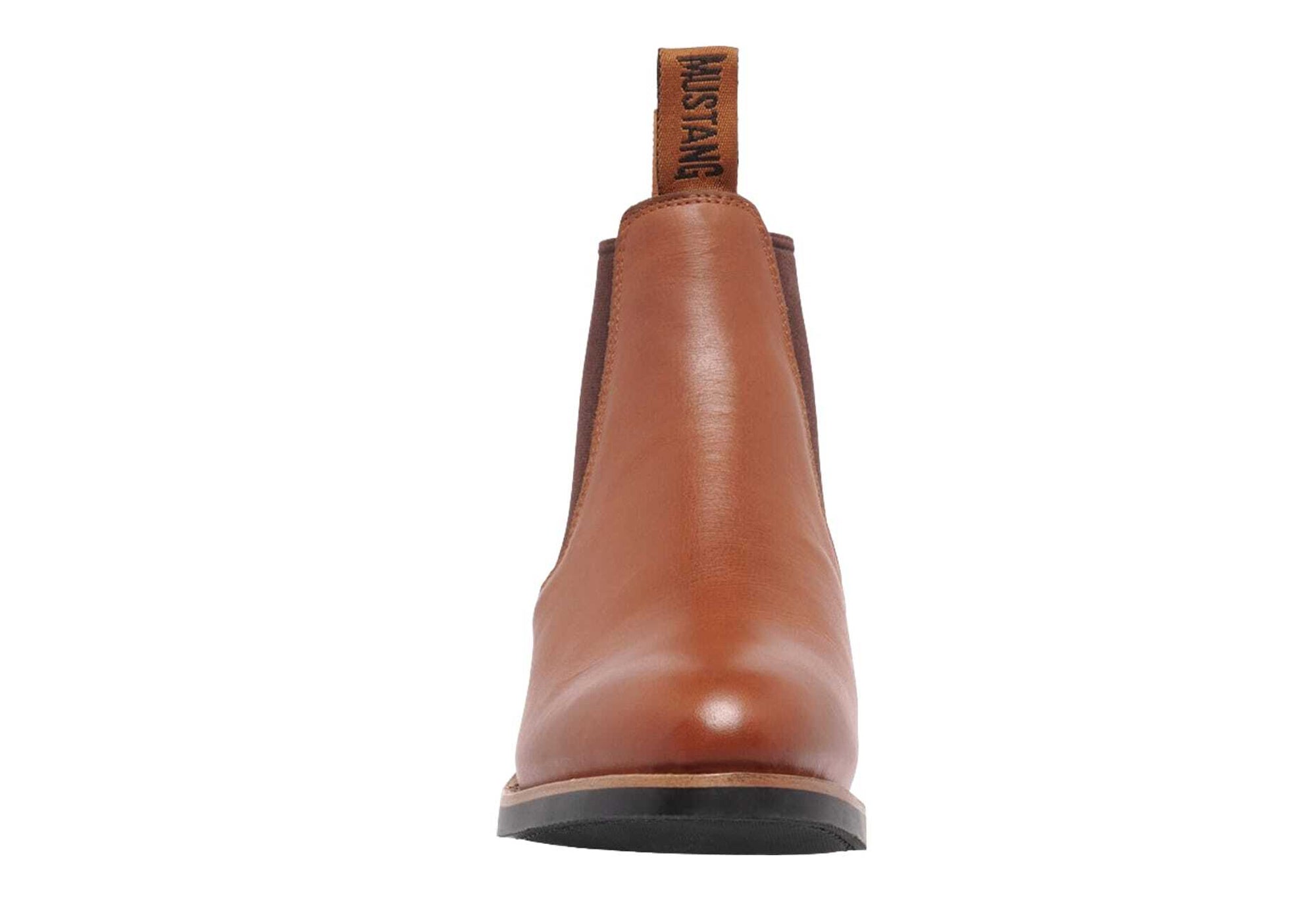 Mustang Women's Signature Pull-Up Tan Leather Boots - Stylish & Comfortable Ankle Boots for Casual Wear, Work & Outdoor Activities