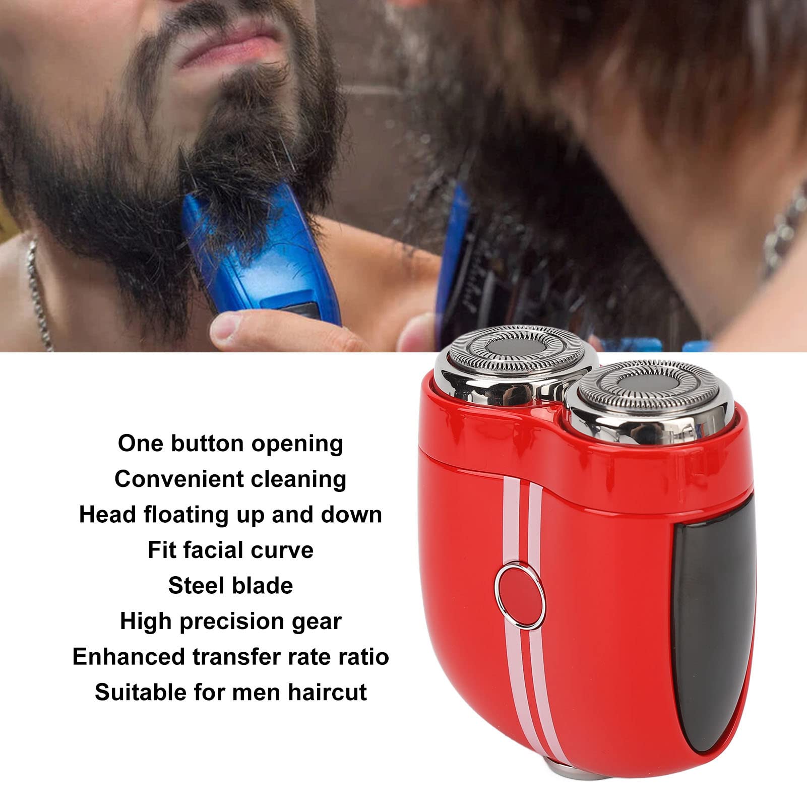 Electric Shaver for Men - Waterproof USB Rechargeable Beard Trimmer & Body Groomer, Portable Travel Razor with Facial Hair Shaving - Perfect for Home, Gym, and Business Trips