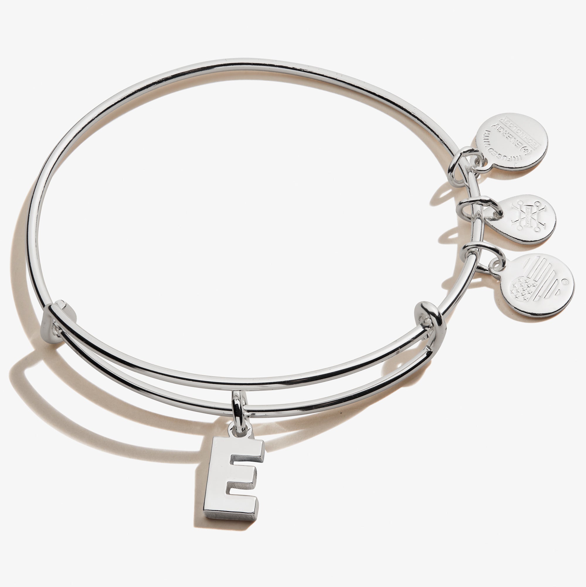 Initial E Charm Bangle - Elegant Alphabet Letter Bracelet for Women, Trendy Personalized Jewelry Gift for Her | Perfect for Birthdays, Anniversaries & Everyday Wear