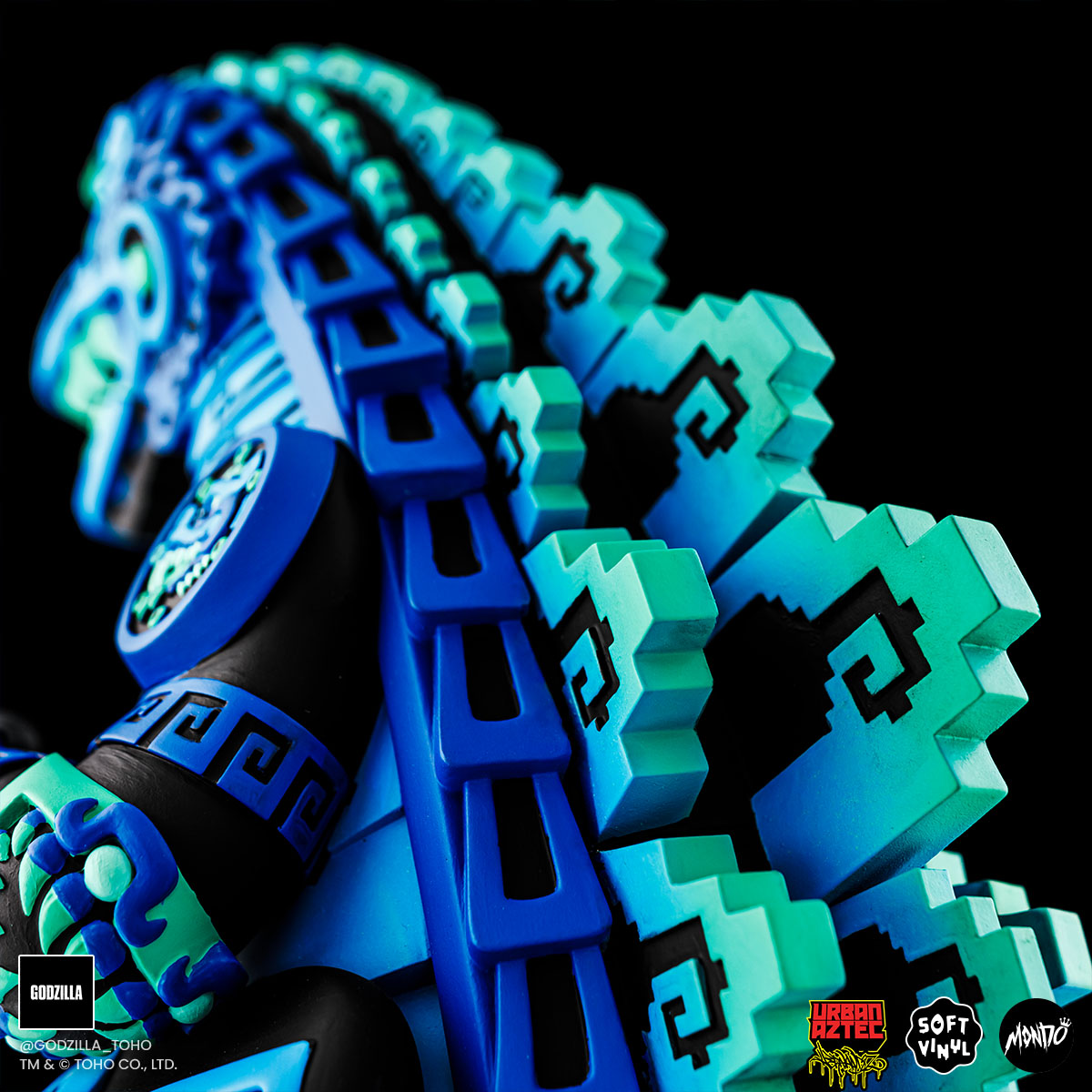 Urban Aztec Godzilla Vinyl Designer Figure - Heat Ray Variant Timed Edition | Collectible Monster Toy for Display & Gifts | Perfect for Anime Fans & Pop Culture Collectors