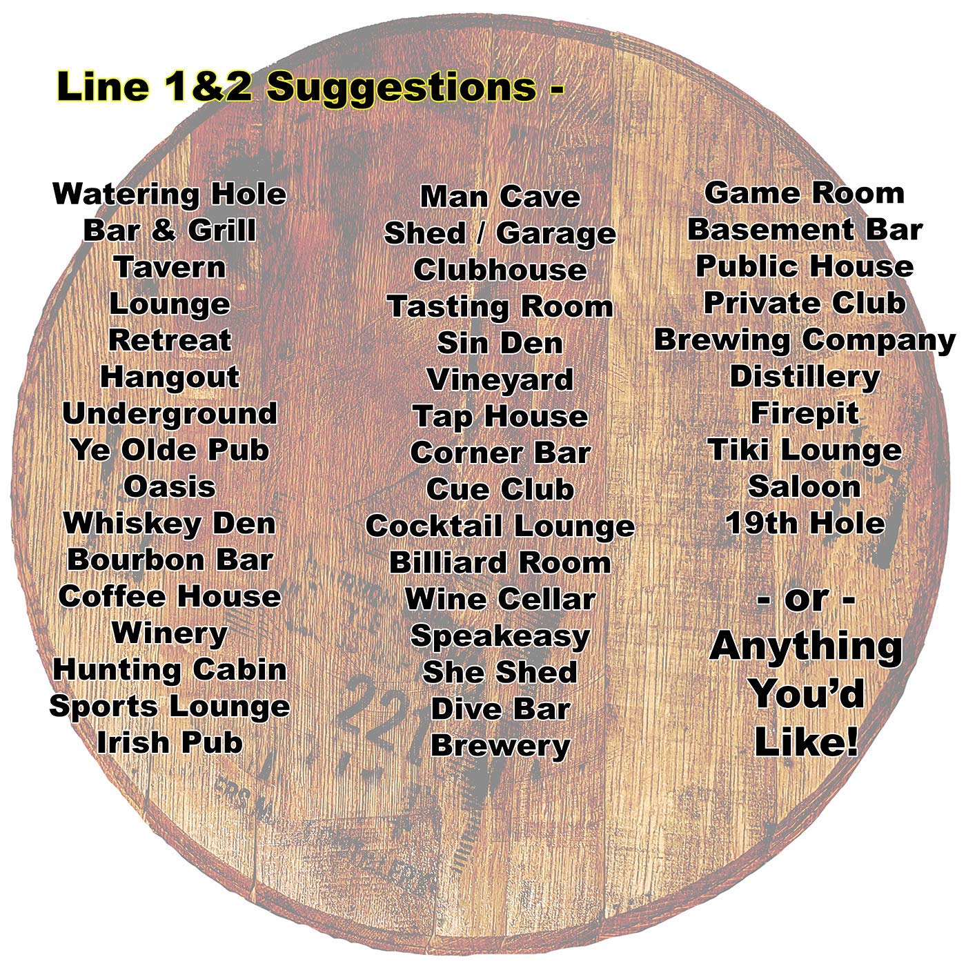 Personalized Wedding Guestbook & Alternative Sign - Handcrafted Whiskey Barrel Wall Art Decor for Rustic Weddings, Home & Bar Decor