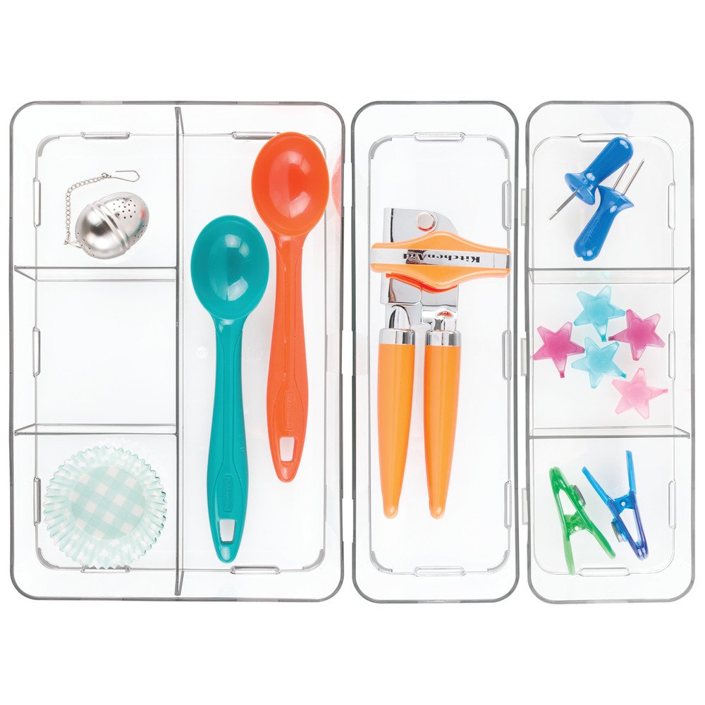 iDesign Clarity Extra Large Bathroom Drawer Organizer - 12