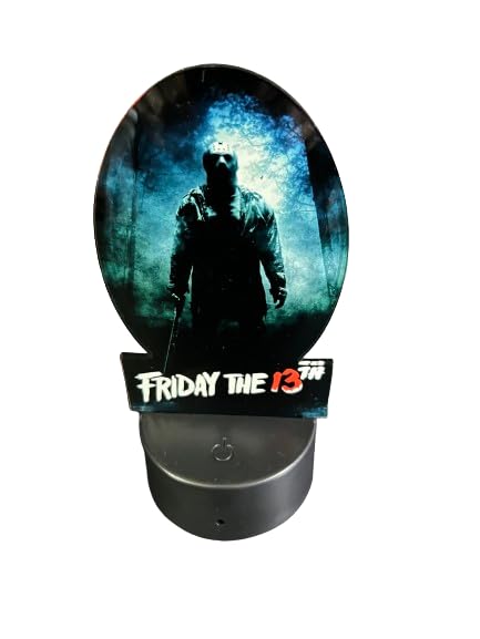 Jason Voorhees Night Light - Friday the 13th Horror Movie Desk Lamp for Halloween Decor & Horror Fans