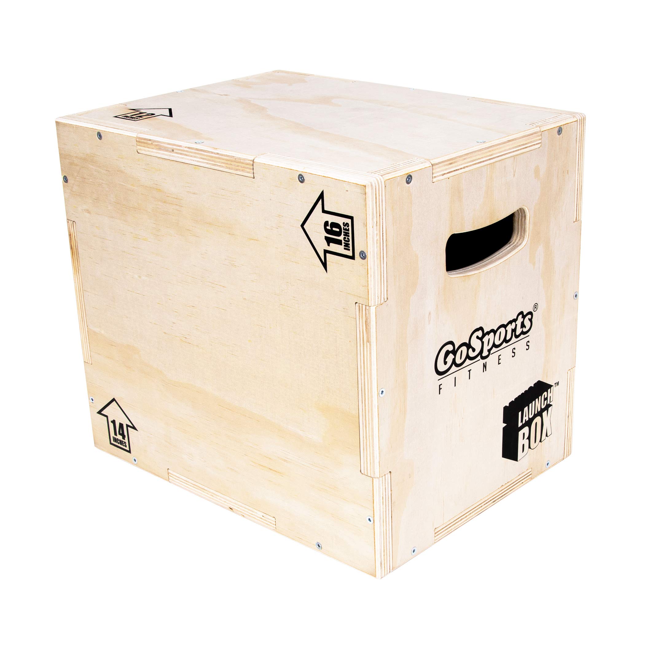 GoSports 3-in-1 Plyometric Jump Box for CrossFit, Home Gym & Outdoor Workouts - Adjustable Fitness Equipment for All Skill Levels (12