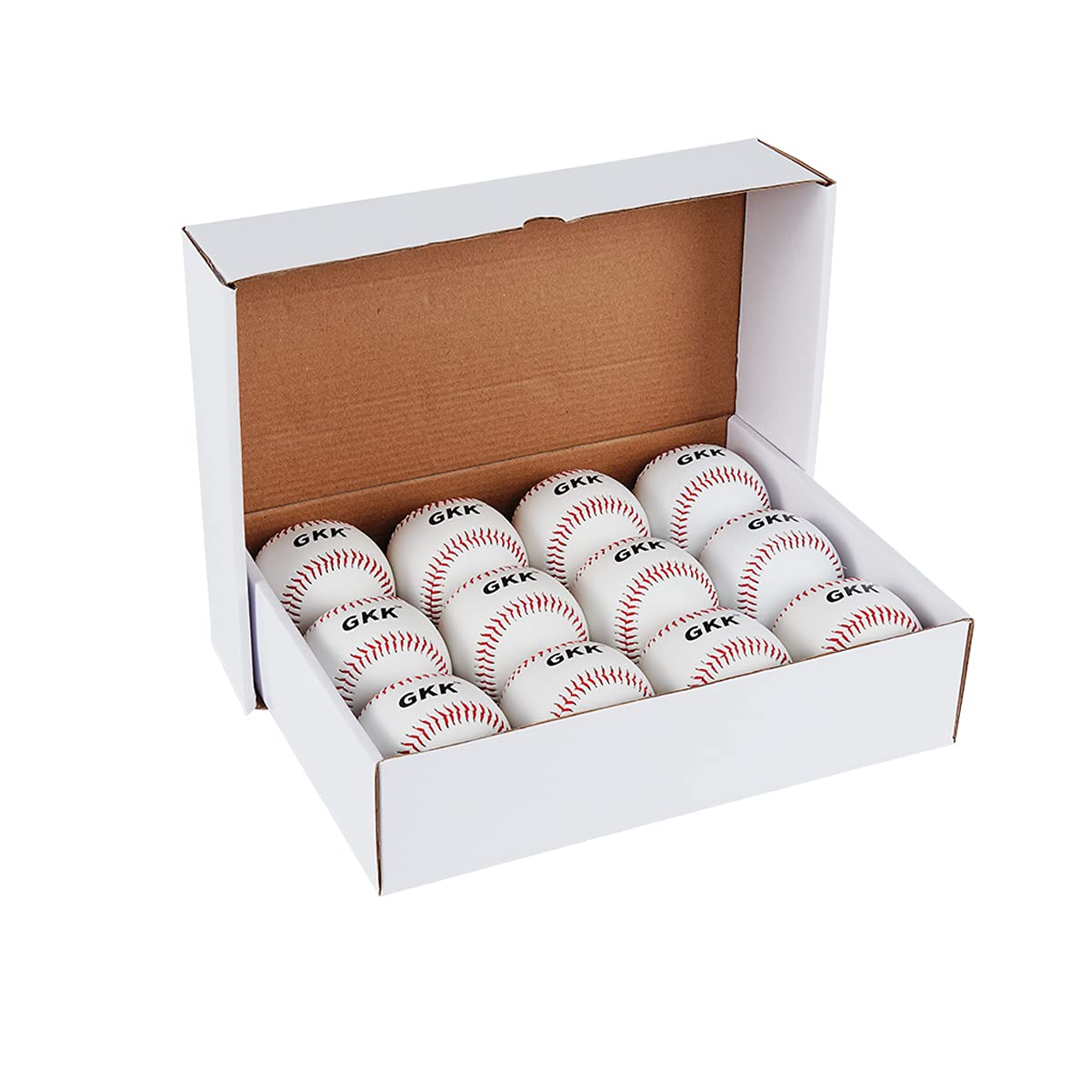 GKK 12 Pack Youth Baseball Training Balls - 9 Inch Soft T-Balls for Kids, Perfect for Tee Ball, Batting Practice, Fielding Drills & Pitching Training (One Dozen Safety Baseballs) - Ideal for Backyard Practice, Little League Games & Baseball Skill Development