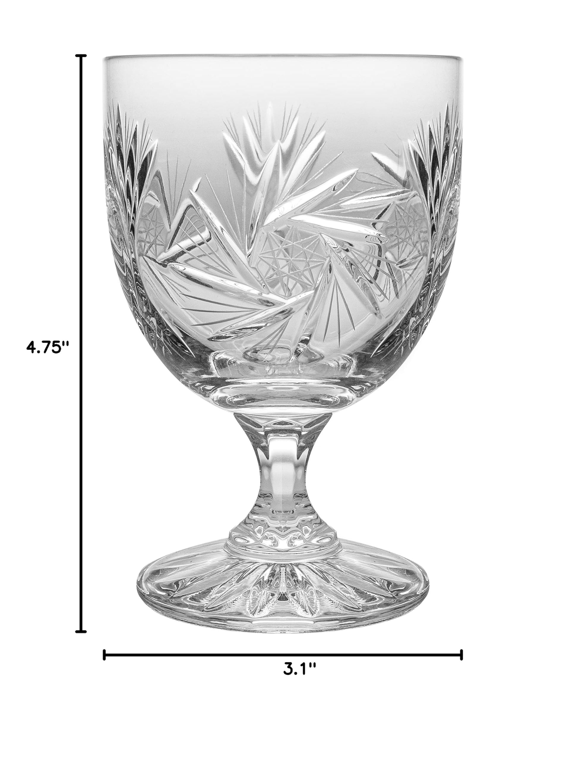 Premium Handmade Cut Crystal Glass Dessert Cups - Set of 6 (8 oz Capacity) - Elegant Ice Cream Bowls, Parfait Glasses & Fruit Cups for Sundaes, Yogurt & Desserts - European Made Luxury Servingware for Parties, Weddings & Fine Dining