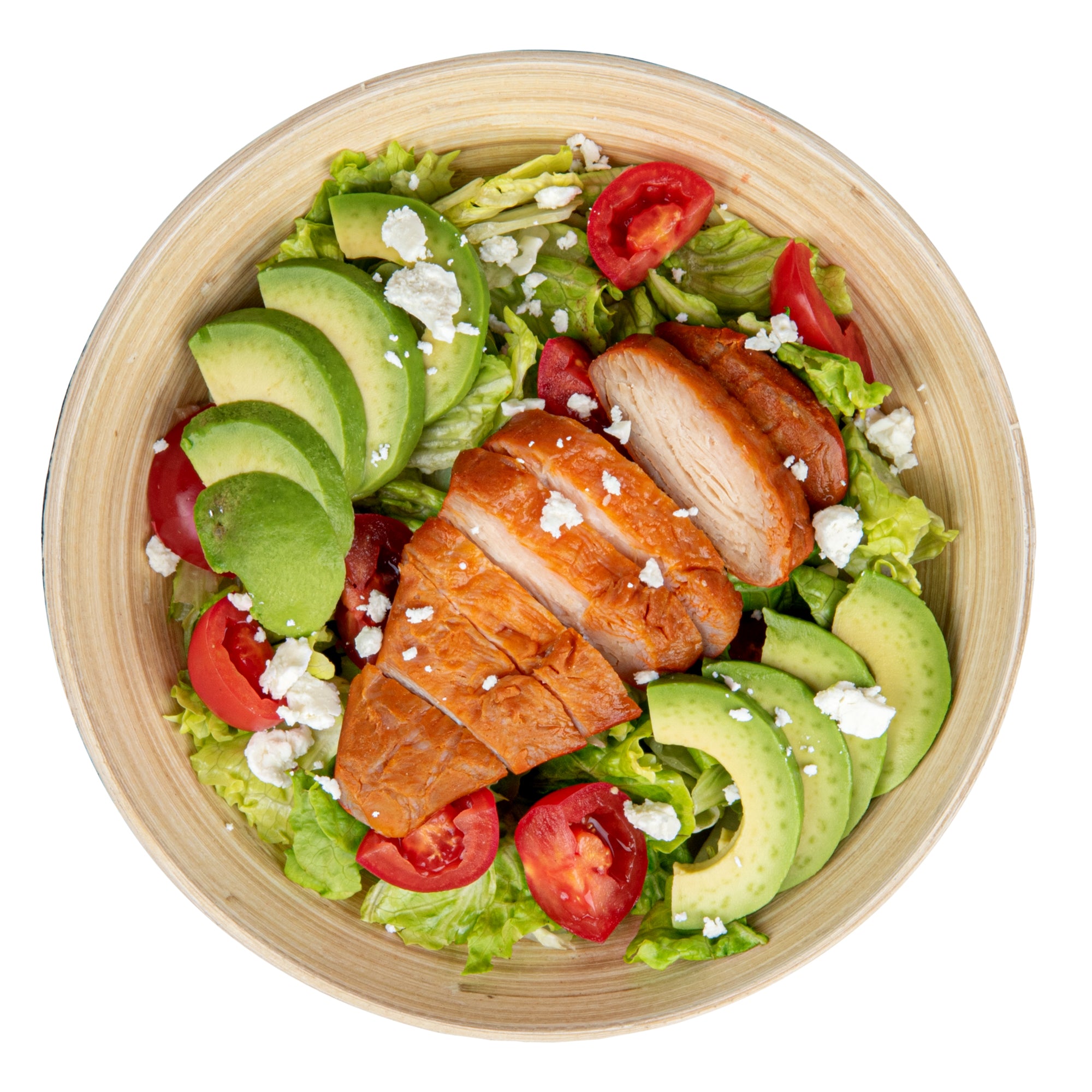Bambuddha 29 oz Round Gray Spun Bamboo Serving Bowl - Eco-Friendly Natural Fiber Dishware for Salads, Snacks, Fruits - 8.25