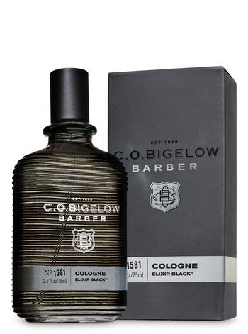 C.O. Bigelow Barber Cologne Elixir Black Cologne No. 1581 for Men - 2.5 Fl Oz (3-Pack) - Classic Fragrance for Daily Use, Grooming & Special Occasions