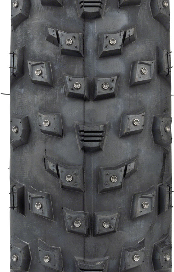 45NRTH Wrathlorde Tire - 27.5 x 4 Tubeless Folding Bike Tire with 120 TPI & 300 XL Concave Carbide Studs - Black - Perfect for Winter Mountain Biking and Snow Trail Cycling