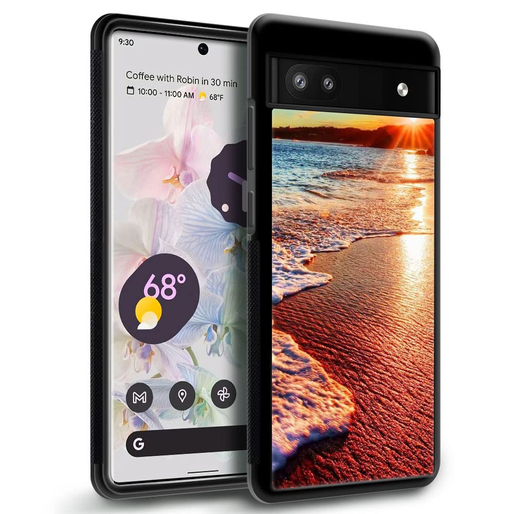 Google Pixel 6A Case - Beach Scenery Anti-Drop Protective Cover for Travel & Outdoor Use