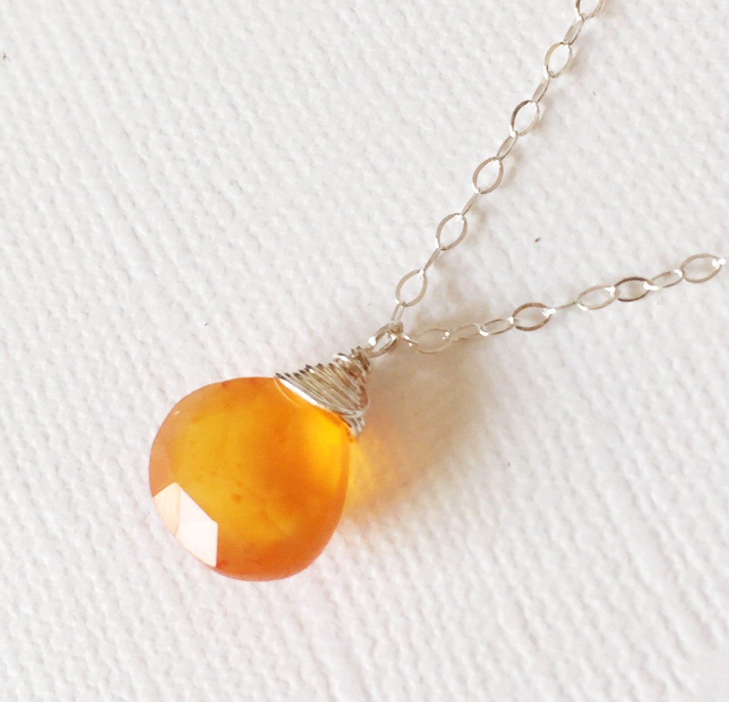 Kaipo Carnelian Beaded Necklace for Women - Natural Gemstone Jewelry Gift for Birthday, Anniversary & Everyday Wear (N101)