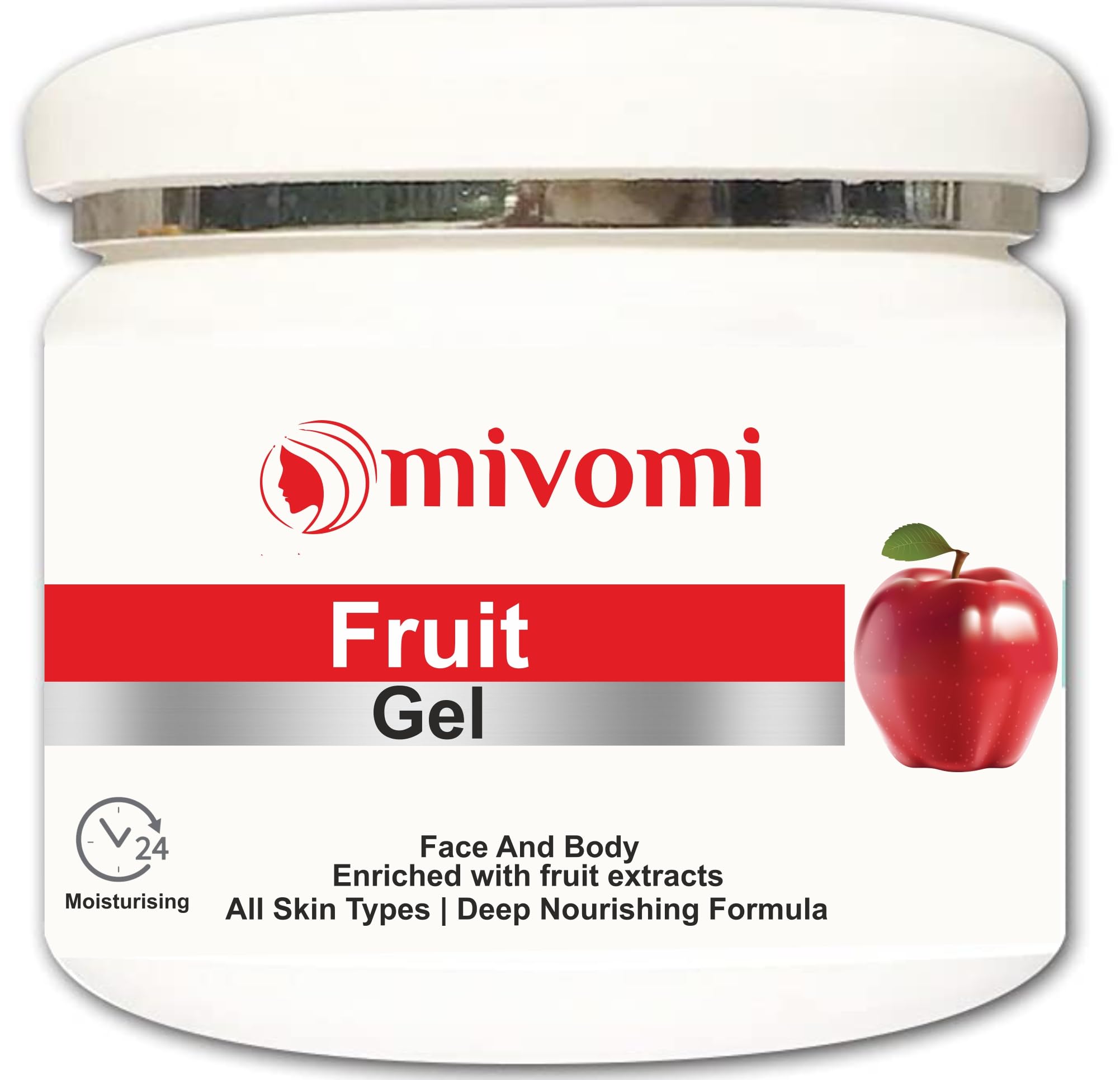 MIVOMI Fruit Gel 250ml - Natural Fruit Flavored Gel for Smoothies, Desserts & Baking | Vegan, Gluten-Free Snack for Kids & Adults | Perfect for Smoothie Bowls, Yogurt Toppings & Healthy Desserts