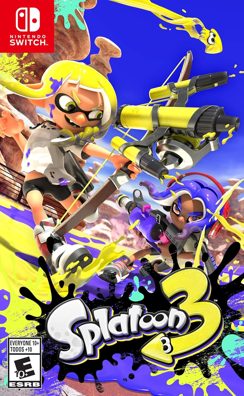 Used Splatoon 3 Nintendo Switch Game - Multiplayer Shooter Action Game for Kids & Adults - Perfect for Family Game Nights & Competitive Play