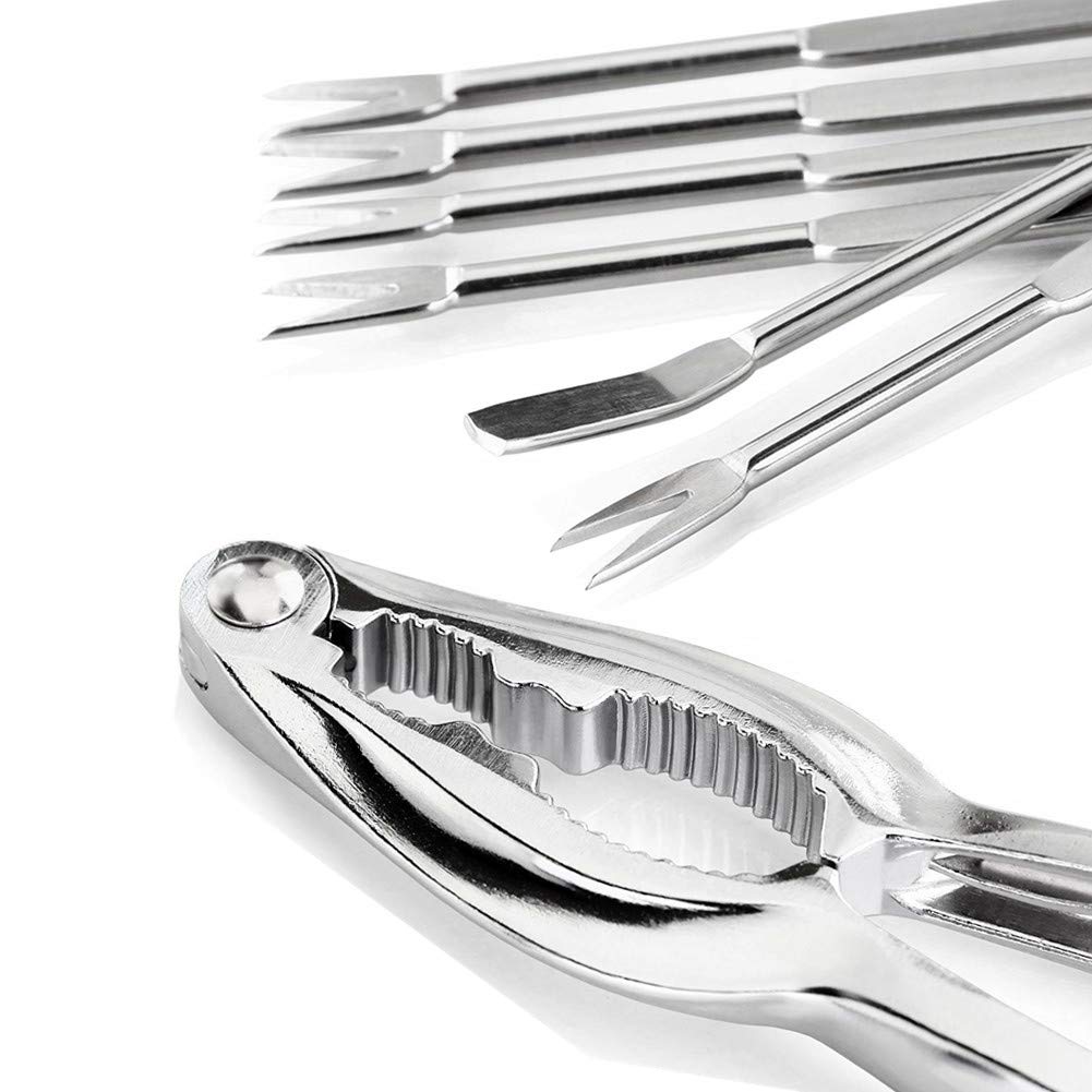 Premium 8-Piece Seafood Tools Set - Crab Leg Crackers, Nut Crackers, Crab Forks & Shellfish Picks - Lobster & Shell Opener Kit for Easy Seafood Dining | Perfect for Home Cooking, Restaurants & Beach Parties