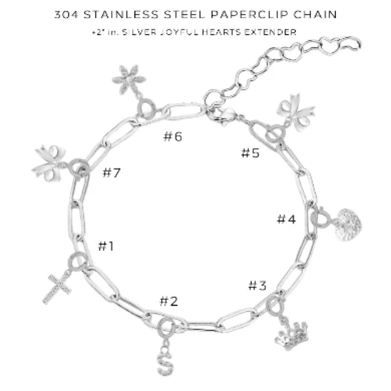 Charm Bracelet with Assorted Charms - Elegant Adjustable Jewelry for Women & Girls - Perfect for Gifts, Parties & Everyday Wear