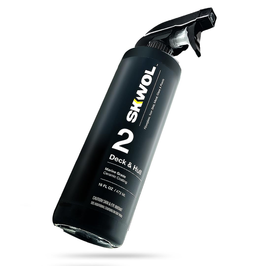 Premium SiO2 Ceramic Spray Sealant for Boats - Hydrophobic UV Protection & Long-Lasting Shine - Superior to Traditional Wax - Deck & Hull Protection - Ideal for Marine Cleaning & Maintenance