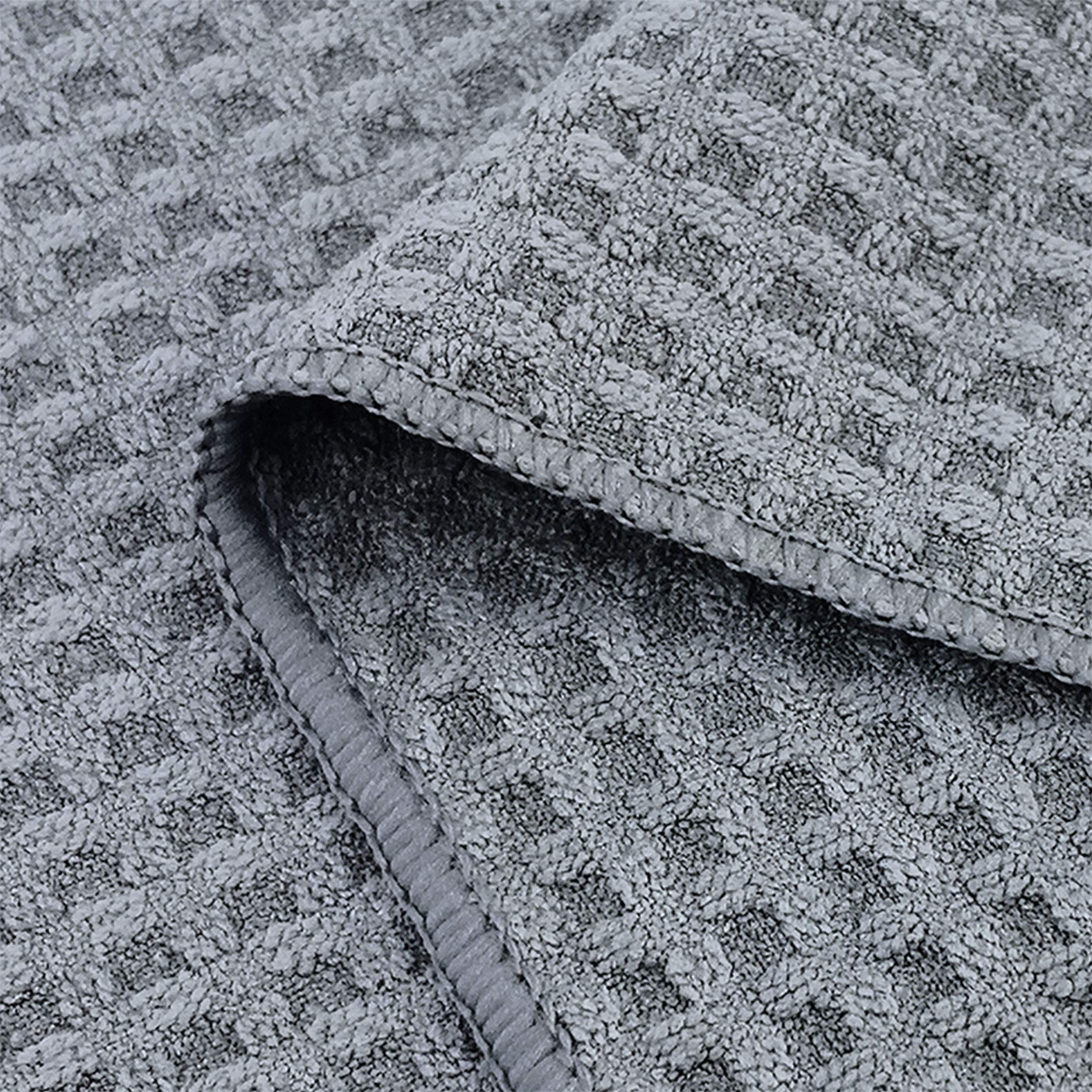 POLYTE Ultra Premium Microfibre Kitchen Dish Cloth Waffle Weave - 8 Pack (30x30cm, Grey) | Super Absorbent & Quick Drying Cleaning Towels for Dishes, Countertops & Household Chores