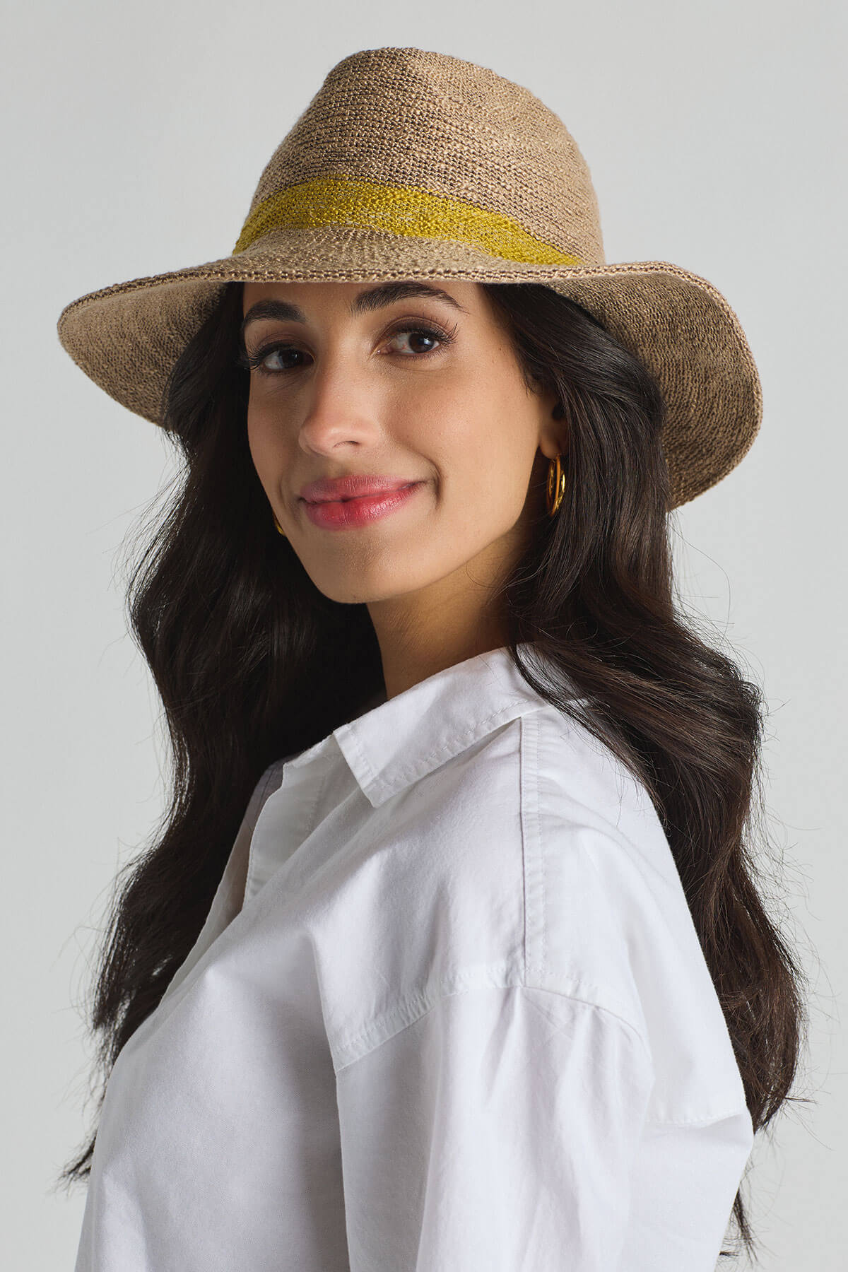 Stylish Yellow Stripe Fedora Hat for Men & Women - Vintage Cotton Summer Sun Hat for Outdoor, Beach, and Party Wear