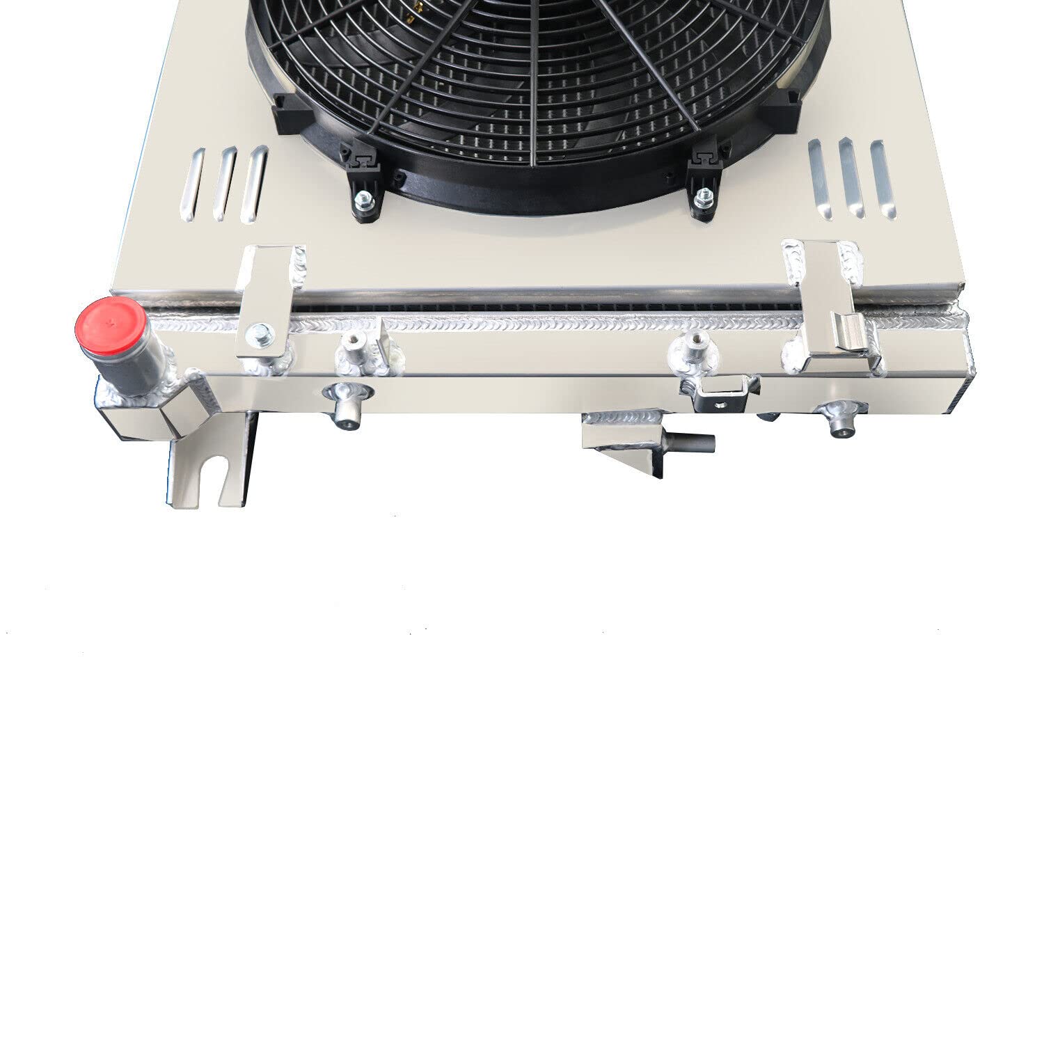High-Performance Full Aluminum Radiator with Shroud & Fan Relay Kit for 2007-2018 Jeep Wrangler JK (Rubicon/Sahara/Sport/Unlimited) - Compatible with 3.6L & 3.8L V6 Gas Engines - Perfect for Off-Roading & Extreme Weather Conditions