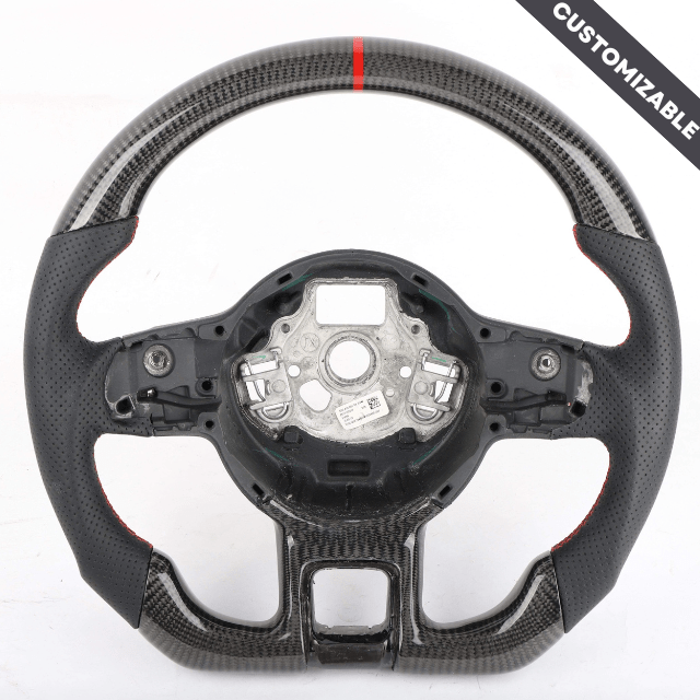 2010-2014 Volkswagen MK6 GTI Custom Carbon Fiber Steering Wheel - High-Performance Upgrade for Racing & Street Driving