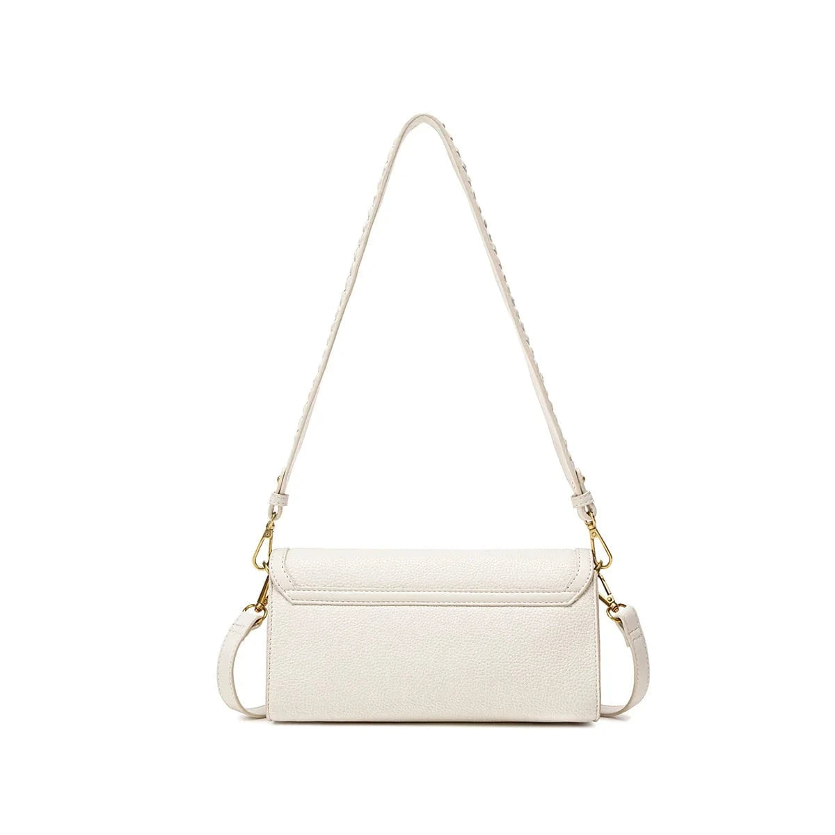 Krista Vegan Leather Shoulder Bag for Women | Coconut Cream Pebbled Crossbody Purse - Perfect for Work, Travel & Everyday Use