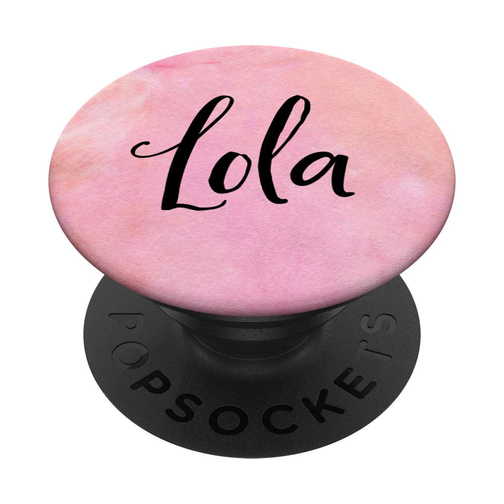 Lola Name Necklace - Black on Pink Personalized Jewelry for Women | Gift for Her, Birthday, Anniversary, Valentine's Day | Elegant Layering Piece for Everyday Wear or Special Occasions