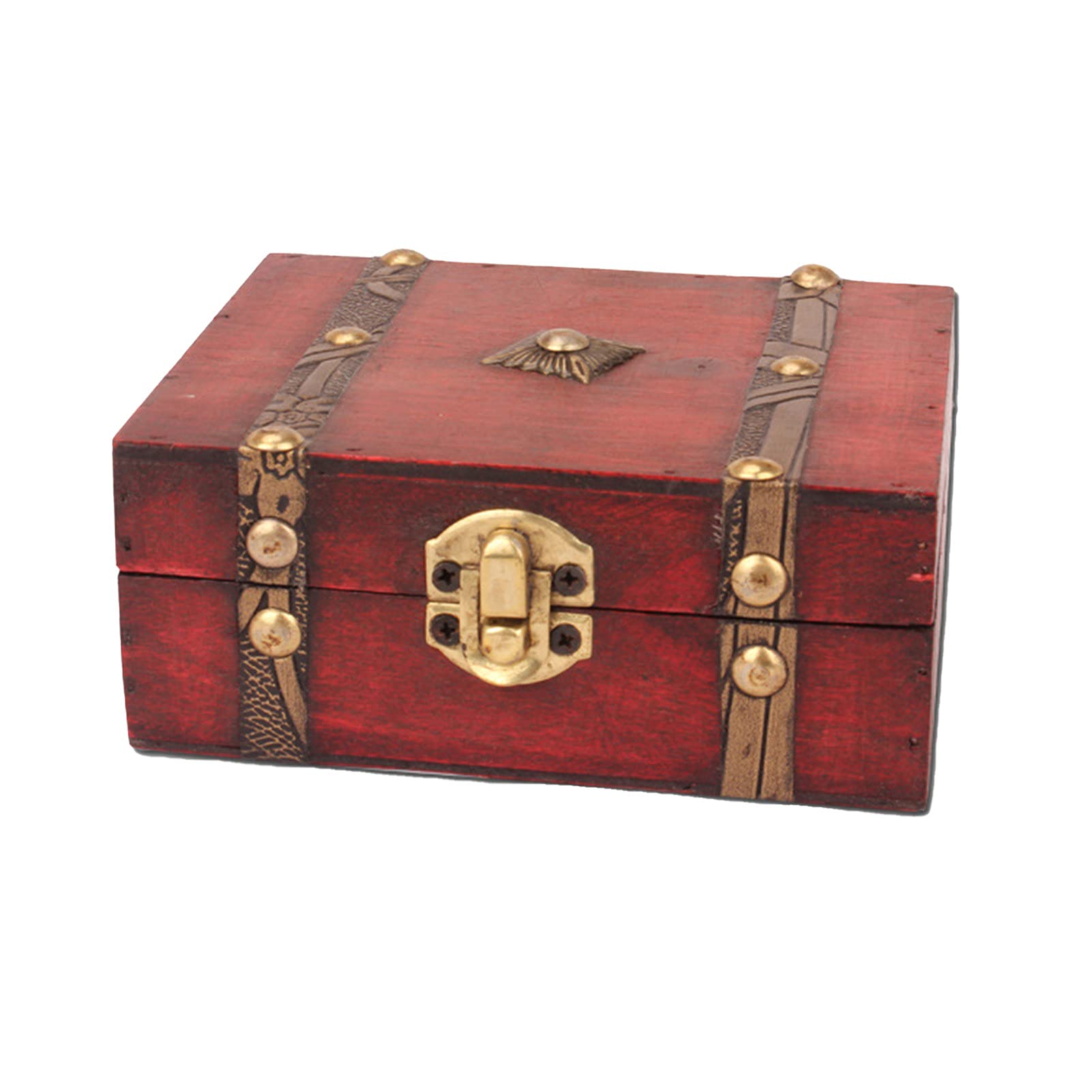 Vintage Wooden Jewelry Box - Decorative & Space-Saving Ring Organizer, Dressing Table Trinket Case for Bedroom | Perfect Gift for Women, Jewelry Storage & Home Decor