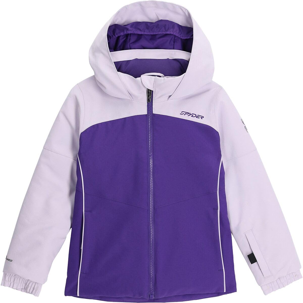 Spyder Kids Girls Conquer Jacket - Waterproof Winter Coat for Toddlers & Little Girls (Ages 6) in Vibrant Purple Flash - Perfect for Snow Play, Skiing & Outdoor Adventures