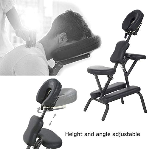 Besay Portable Tattoo Spa Massage Chair - Foldable PU Leather Pad for Home & Salon Use - Space Saving Design for Relaxation & Tattoo Sessions