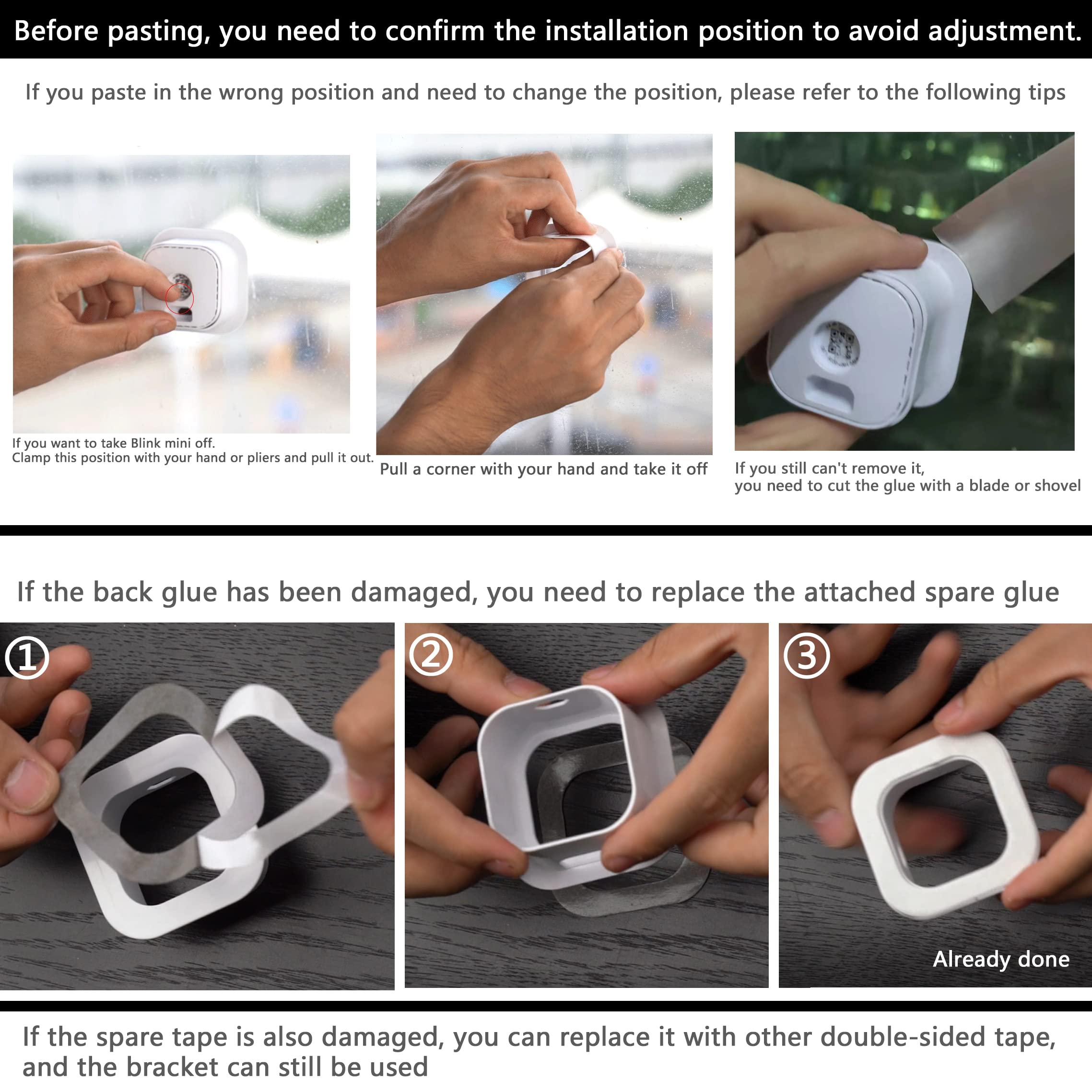 Blink Mini Window Mount - No Wiring Needed for Outdoor Security Camera (Black, Pack of 1) - Perfect for Home Surveillance, Baby Monitoring & Pet Watching