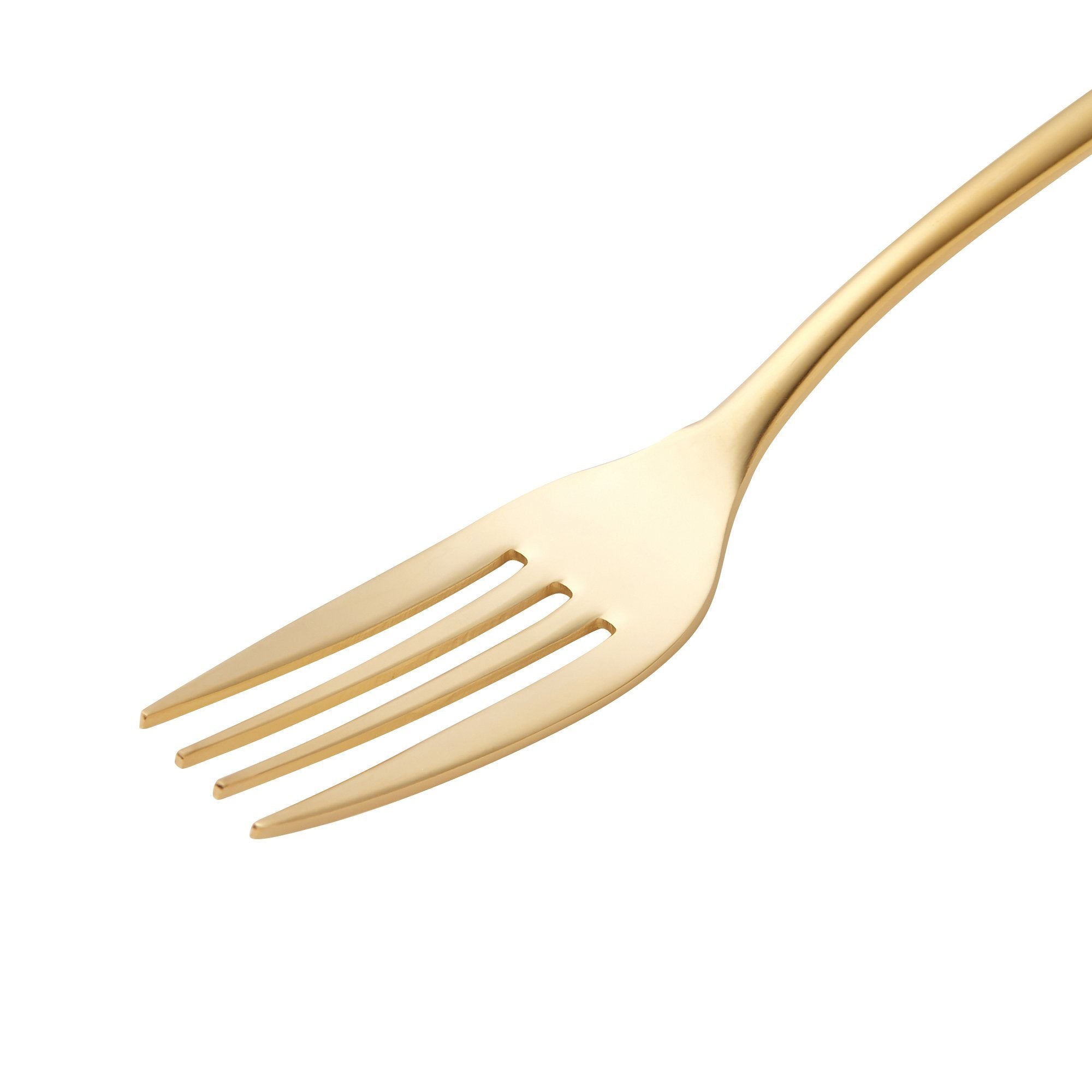 Elegant Gold-Plated Dinner Fork Set - Premium Stainless Steel Flatware for Fine Dining, Wedding, and Formal Occasions