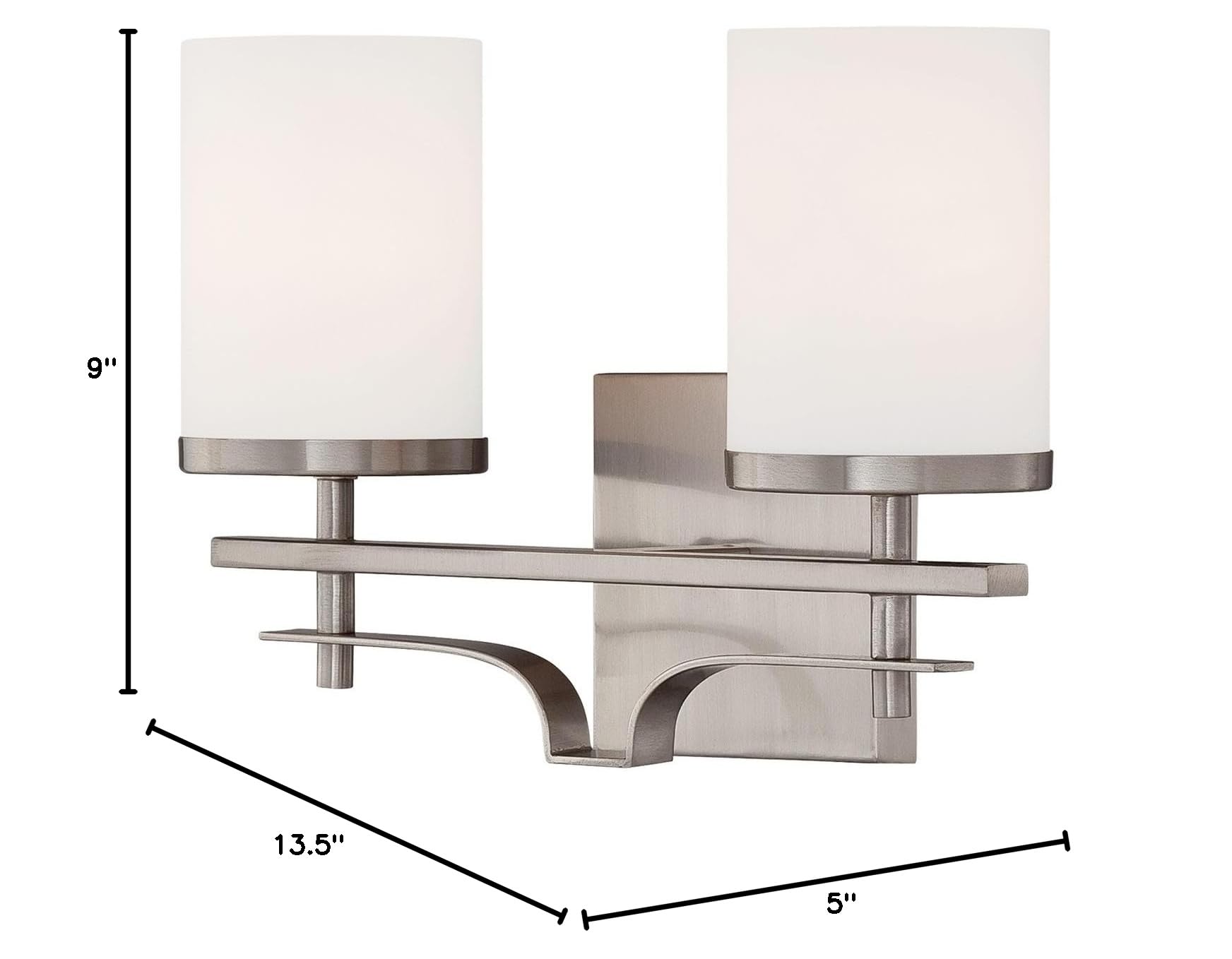 Savoy House Colton 2-Light Bathroom Vanity Light Bar in Satin Nickel Finish - Perfect for Modern Bathroom and Powder Room Lighting
